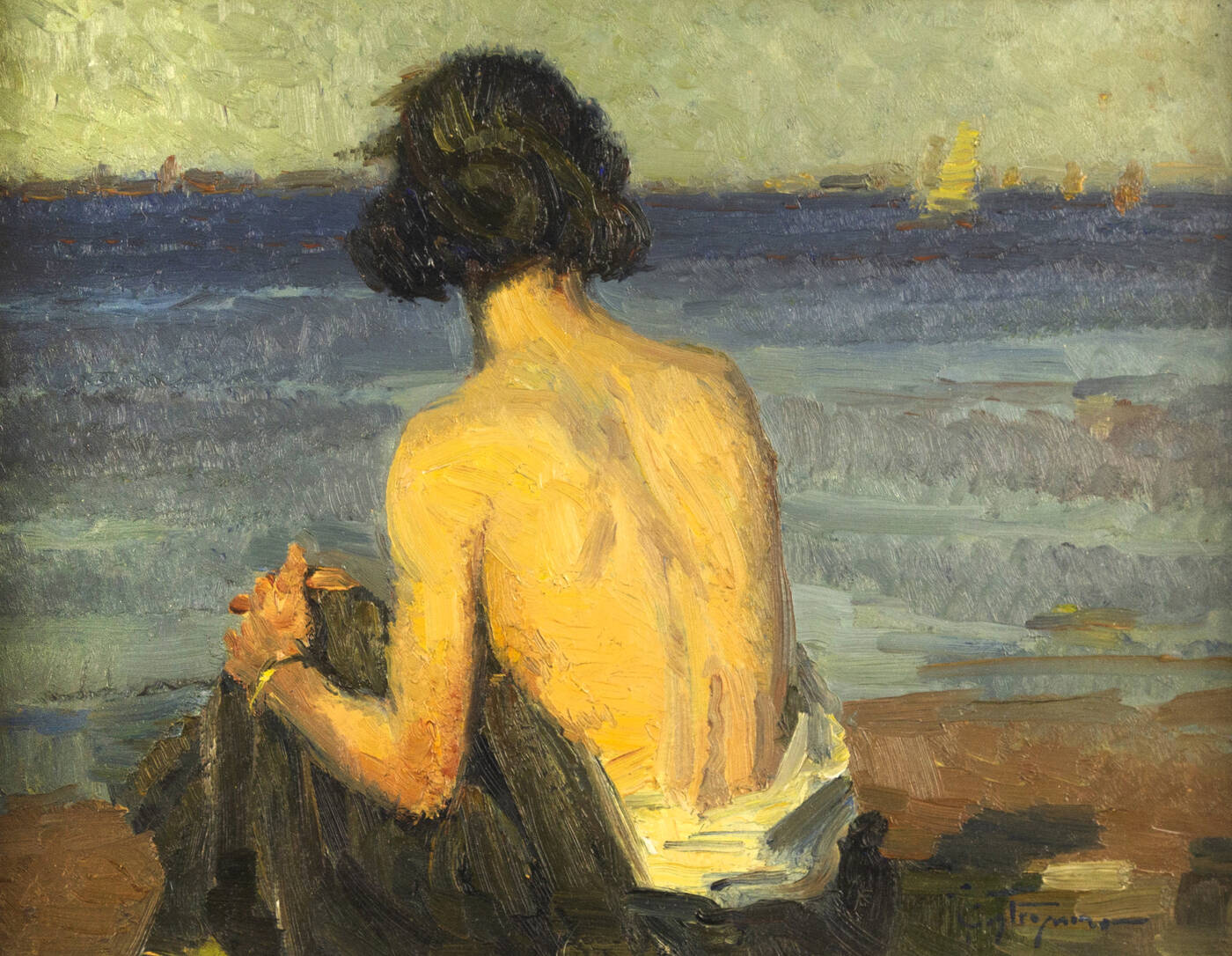 FELICE CASTEGNARO - 'Guardando il mare' Fusina 1923
