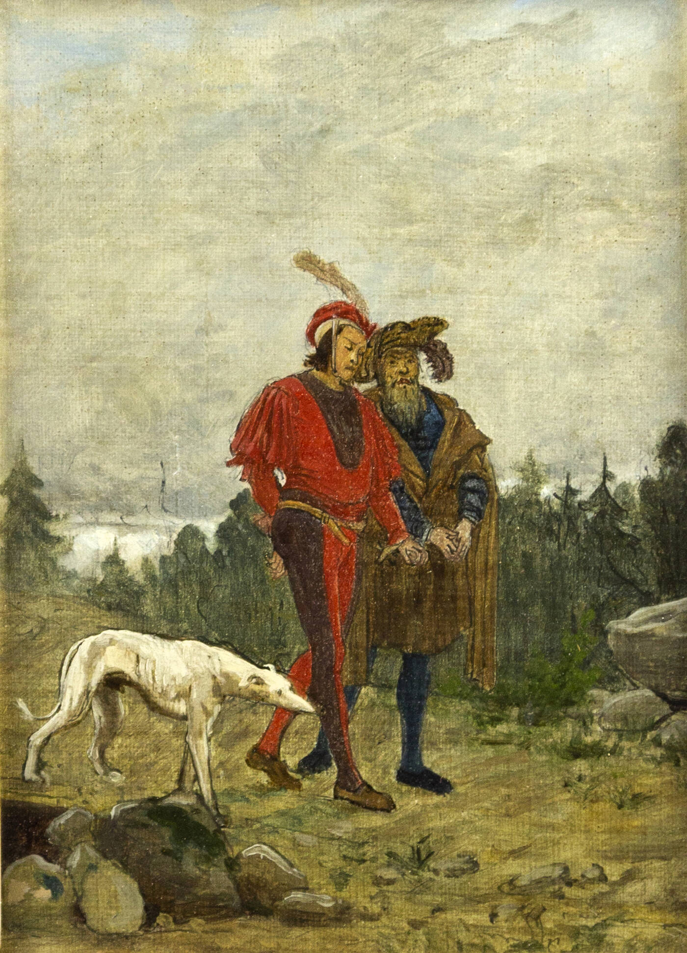 GIOVANNI BATTISTA QUADRONE - 'Paggi col cane' o 'Amleto' 1865-66