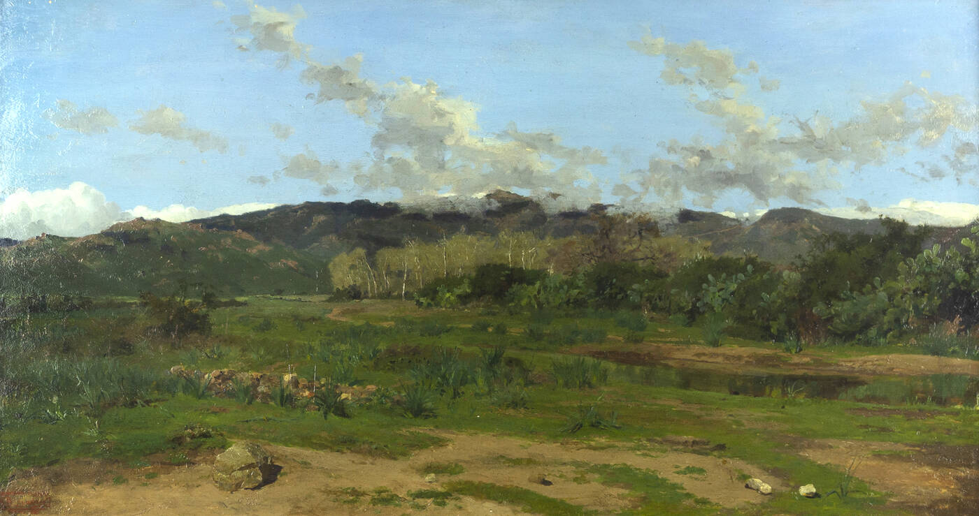 GIOVANNI BATTISTA QUADRONE - 'Paesaggio sardo (Paesaggio di Sardegna)' 1886