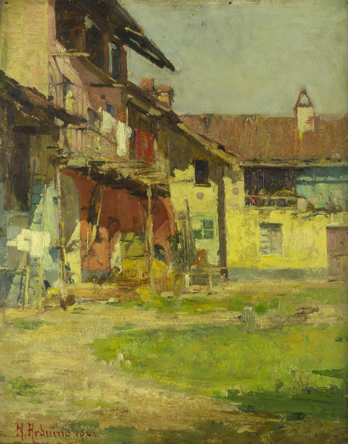 NICOLA ARDUINO - 'Cortile a Pasquero di Rivarolo Canavese' 1944