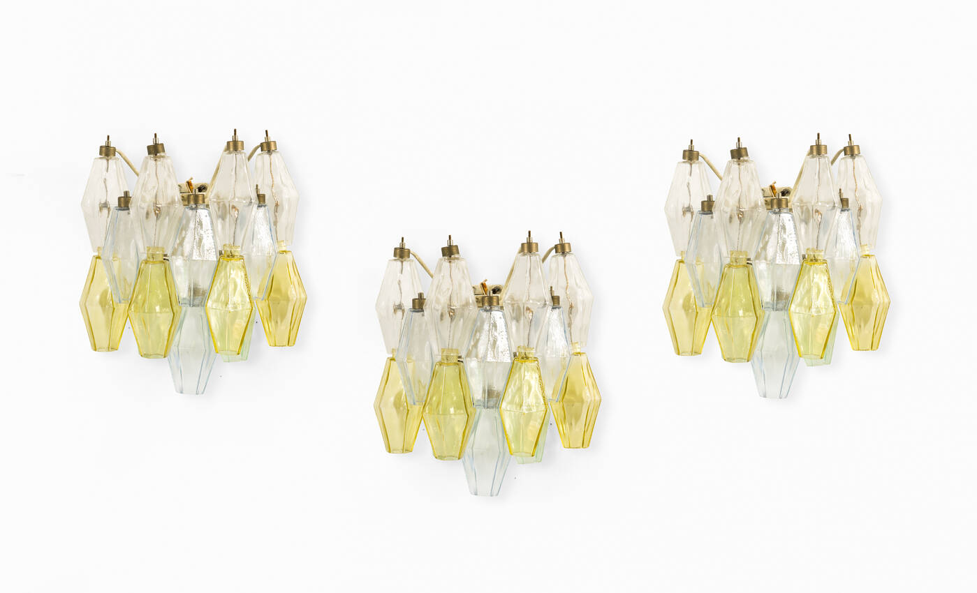 VENINI - Tre appliques della serie Poliedri