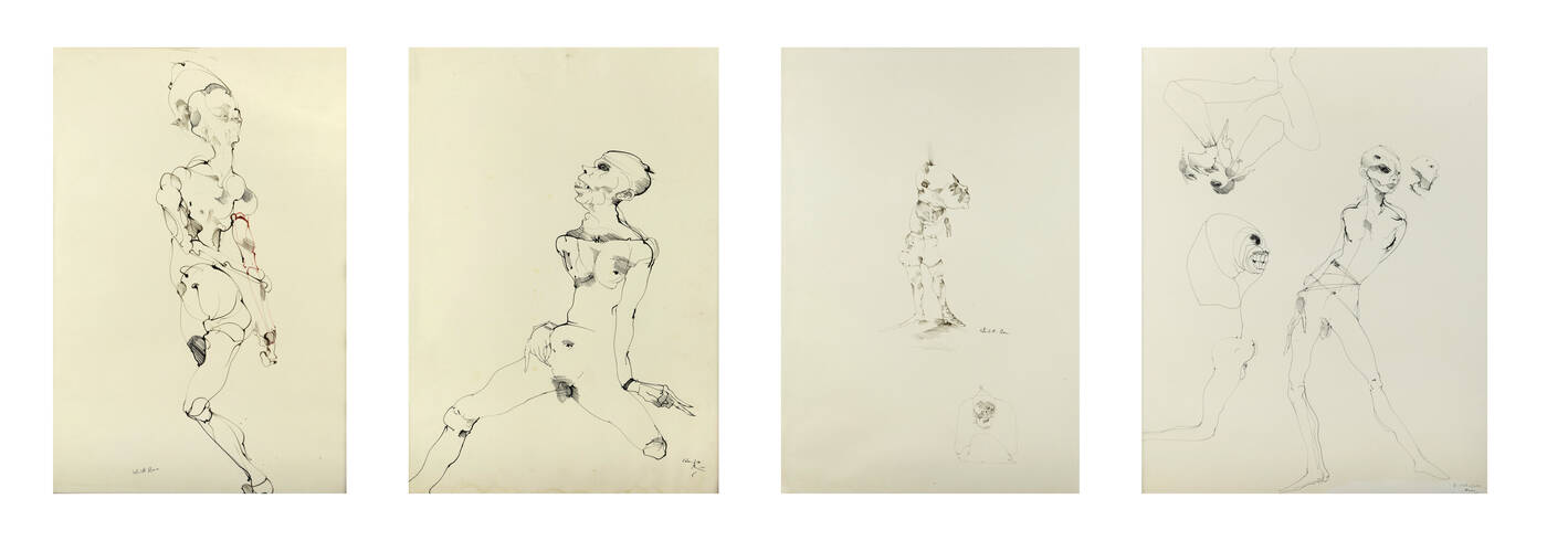 ENRICO COLOMBOTTO ROSSO - 'Lotto di quattro disegni'