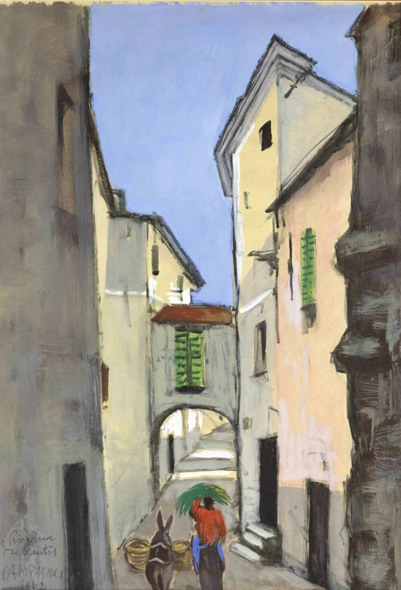 ROMANO CAMPAGNOLI - 'Vicolo di Cervo Ligure' 1962