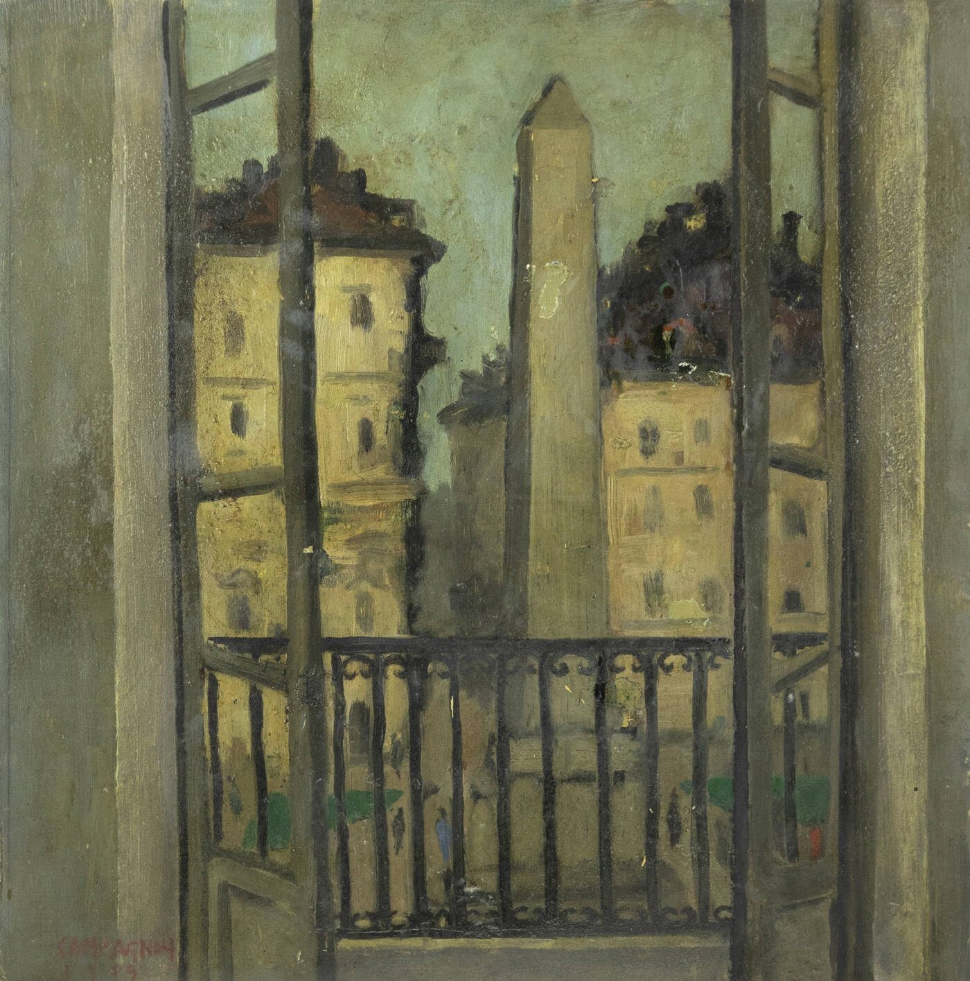 ROMANO CAMPAGNOLI - 'Vista di Piazza Savoia' 1969