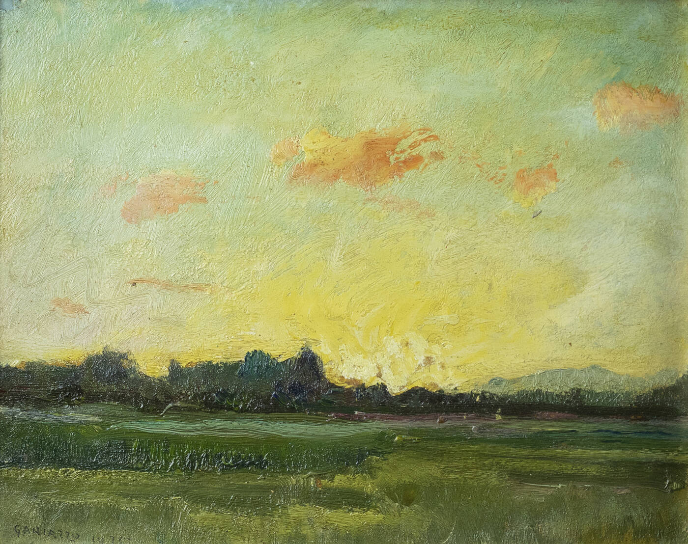 PIER ANTONIO GARIAZZO - 'Contrasti di luce nella campagna toscana' 1935