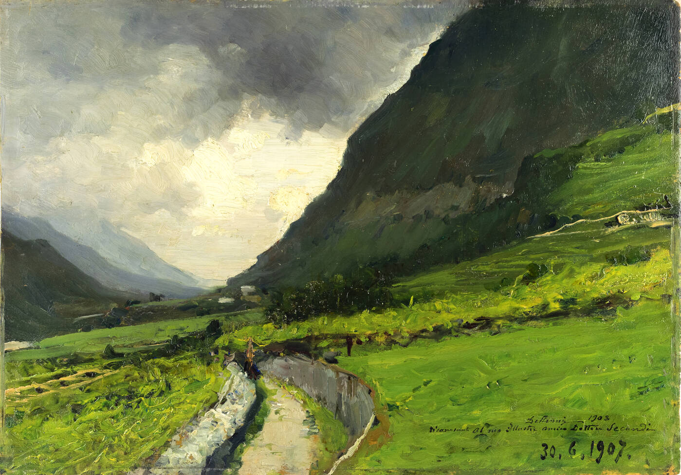 LORENZO DELLEANI - 'Minaccia di temporale' 30.6.1907