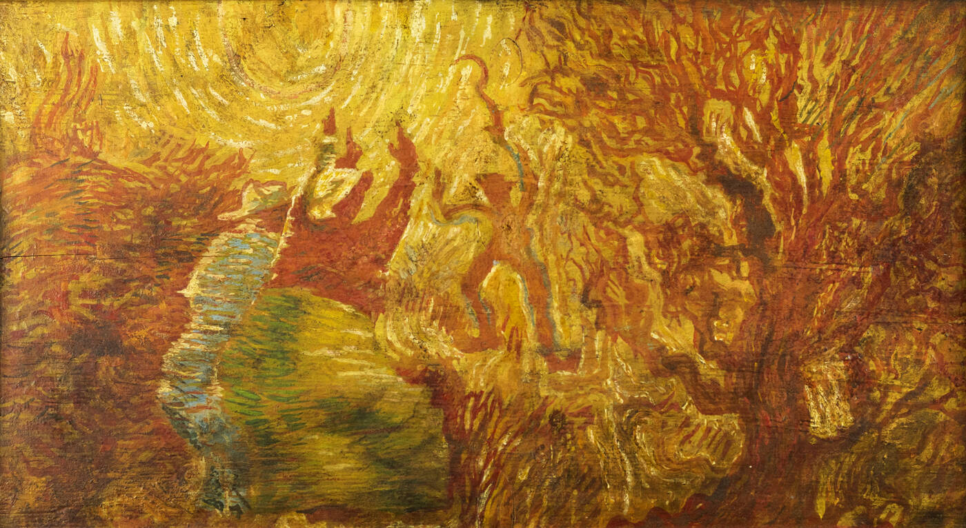 PITTORE ANONIMO - 'Lavoro nei campi' 