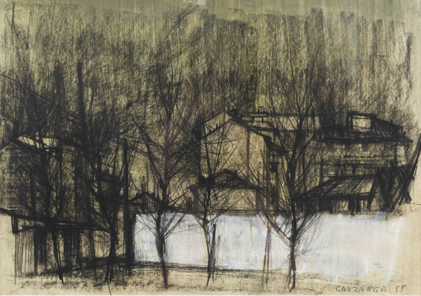 GIANCARLO CAZZANIGA - 'Paesaggio' 1957