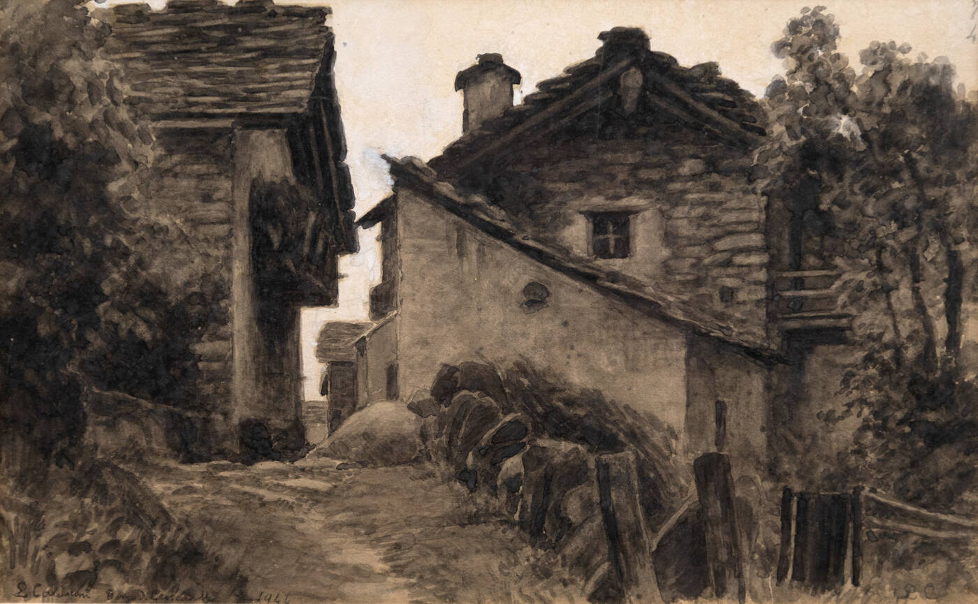 LUIGI CALDERINI - 'Borgo di Groscavallo' 1944