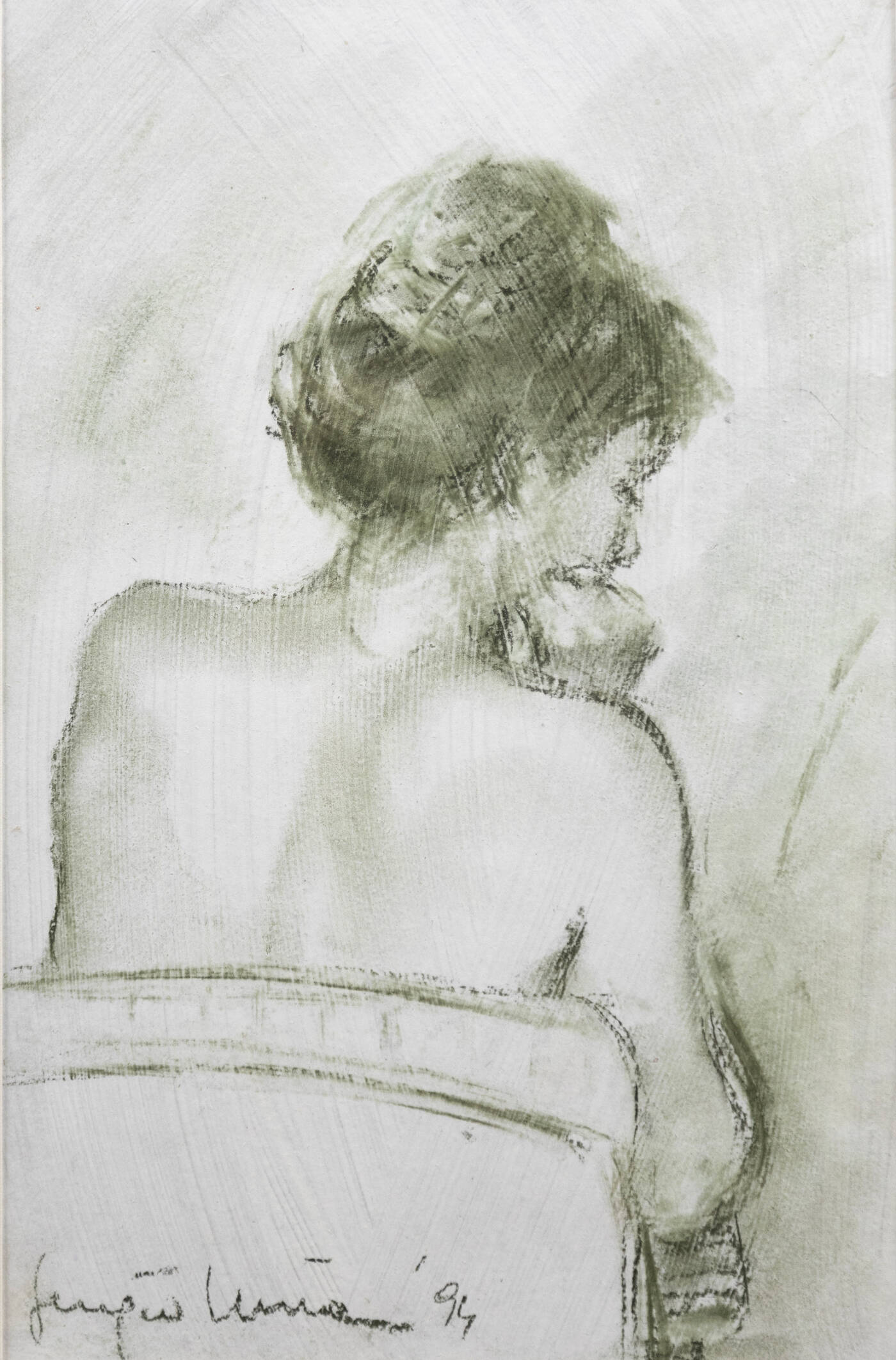 SERGIO UNIA - 'Fanciulla seduta vista di schiena' 1994