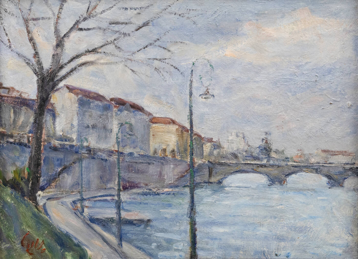 GIOVANNI GILLI - 'Veduta del Po' 25/5/1955