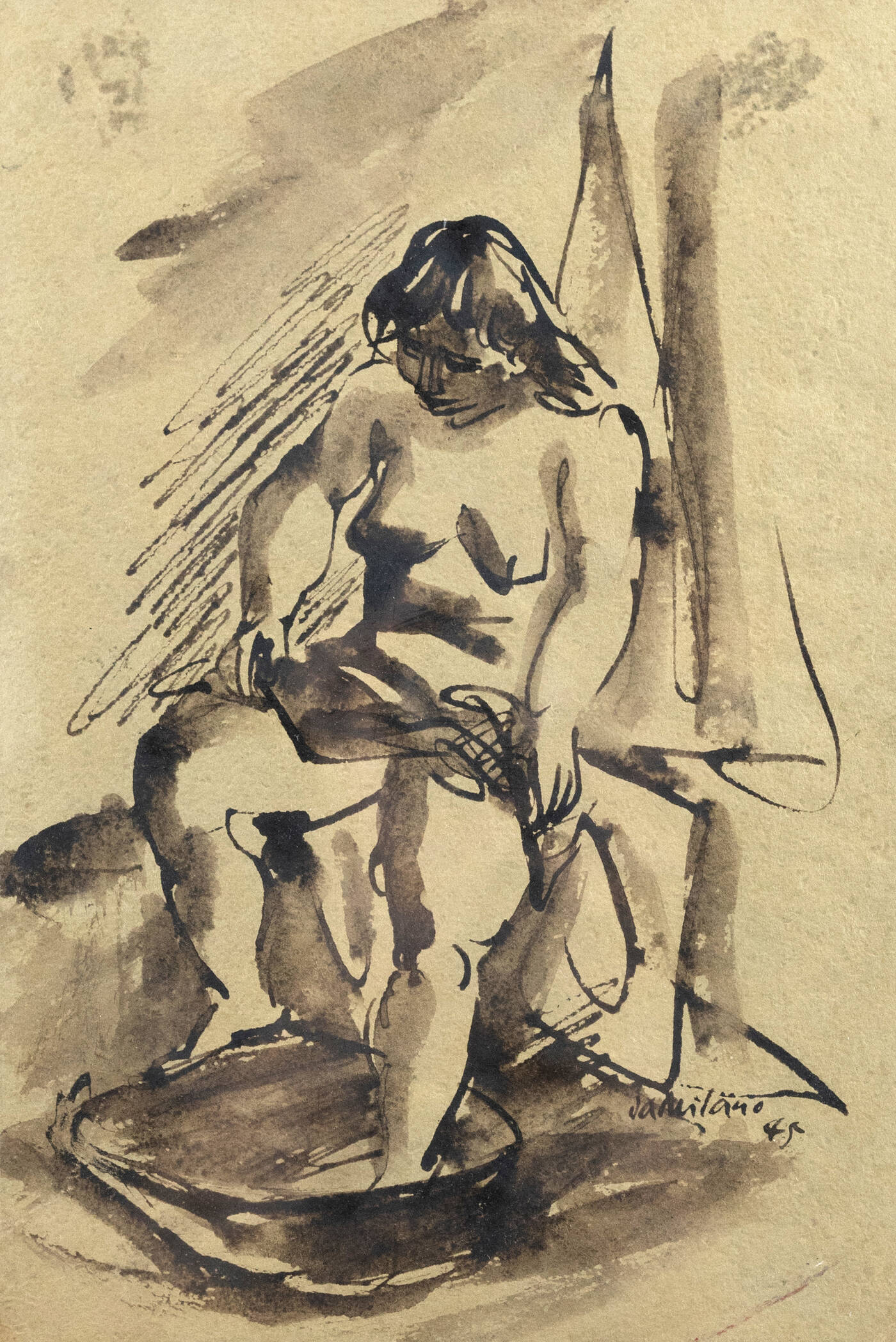 GIULIO DA MILANO - 'Nudo femminile' 1945
