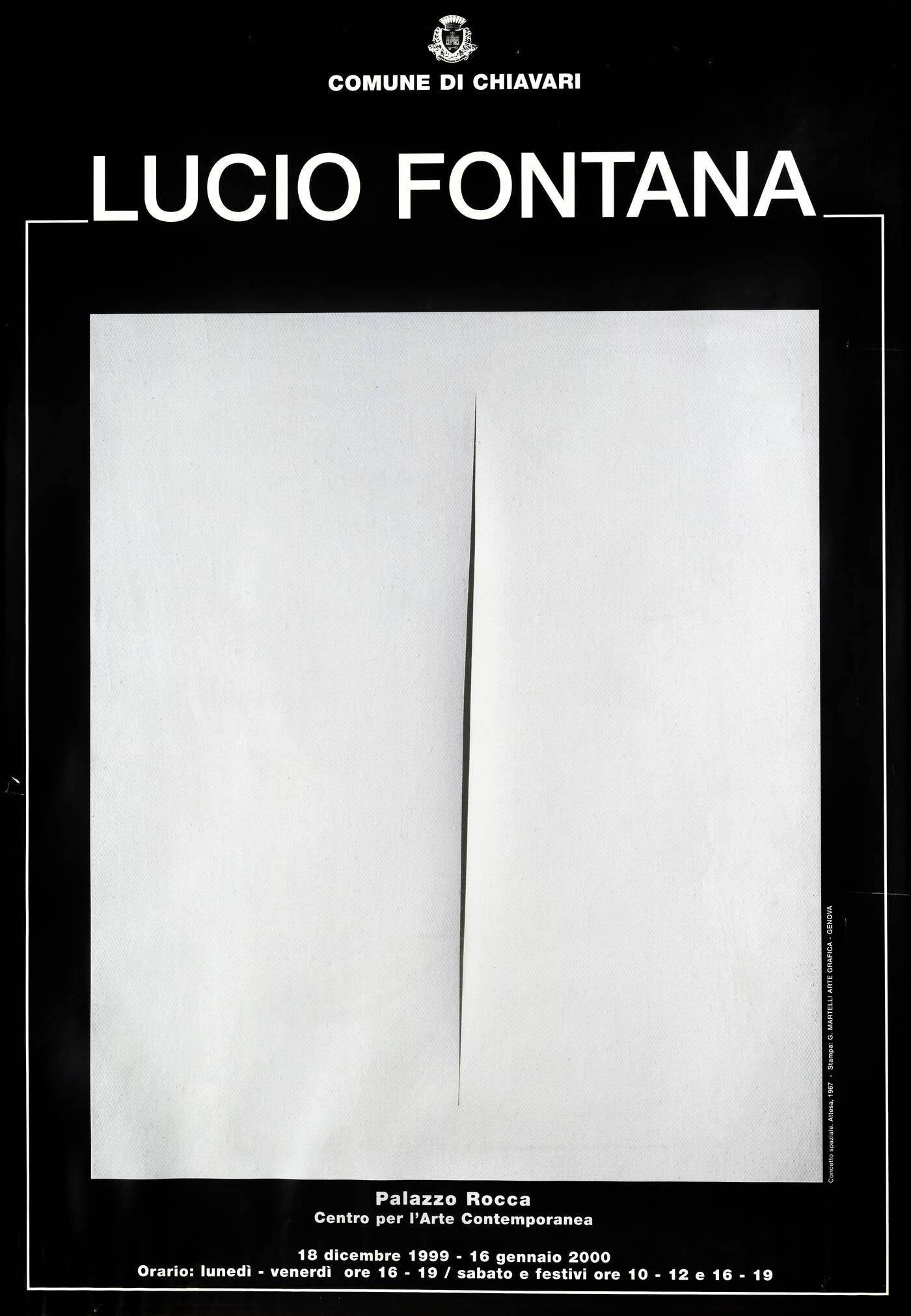 MANIFESTO - Lucio Fontana, mostra di Chiavari, palazzo Rocca, 1999/2000