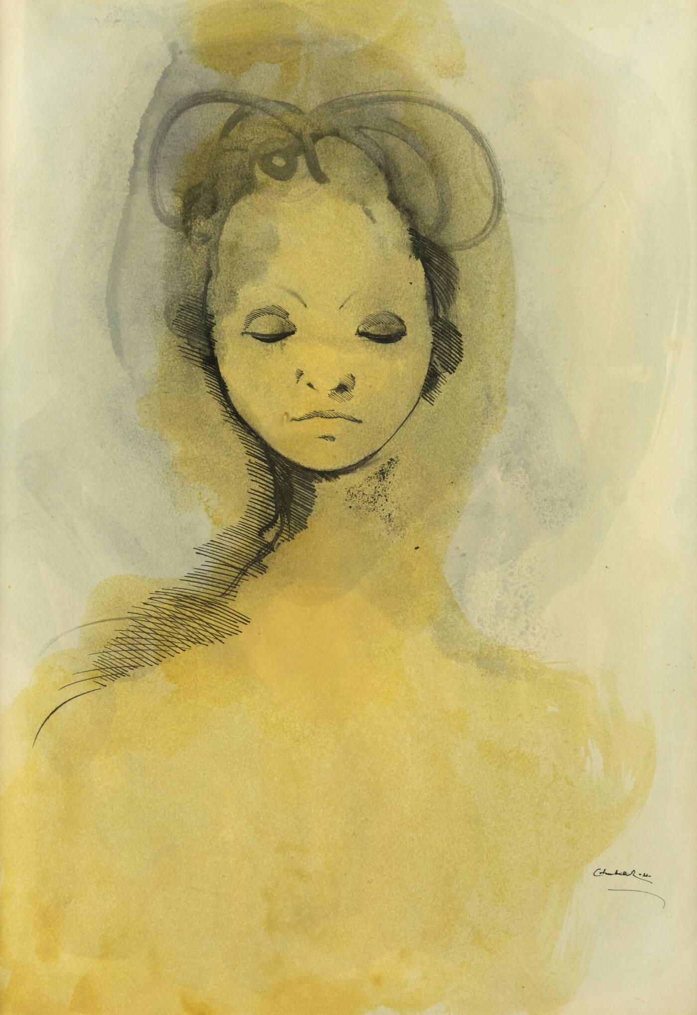 ENRICO COLOMBOTTO ROSSO - 'Volto femminile'