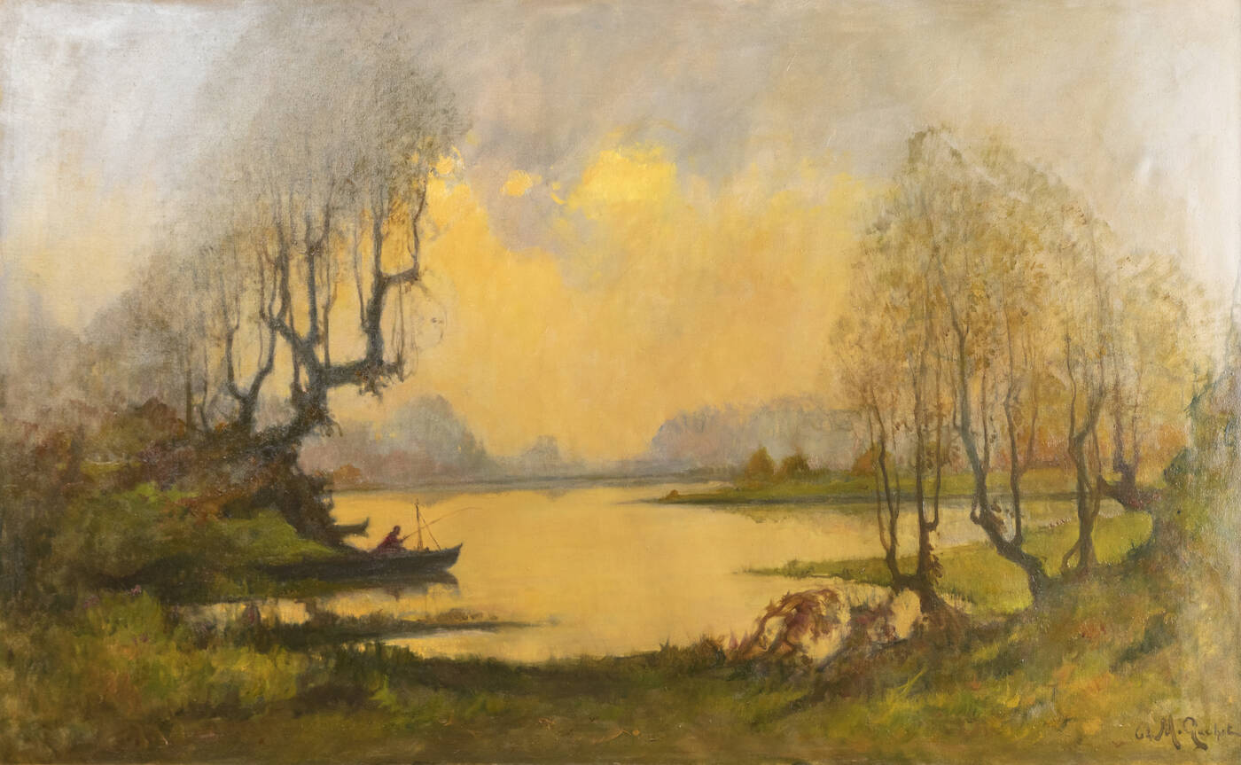 MARIO GACHET - 'Paesaggio lacustre'