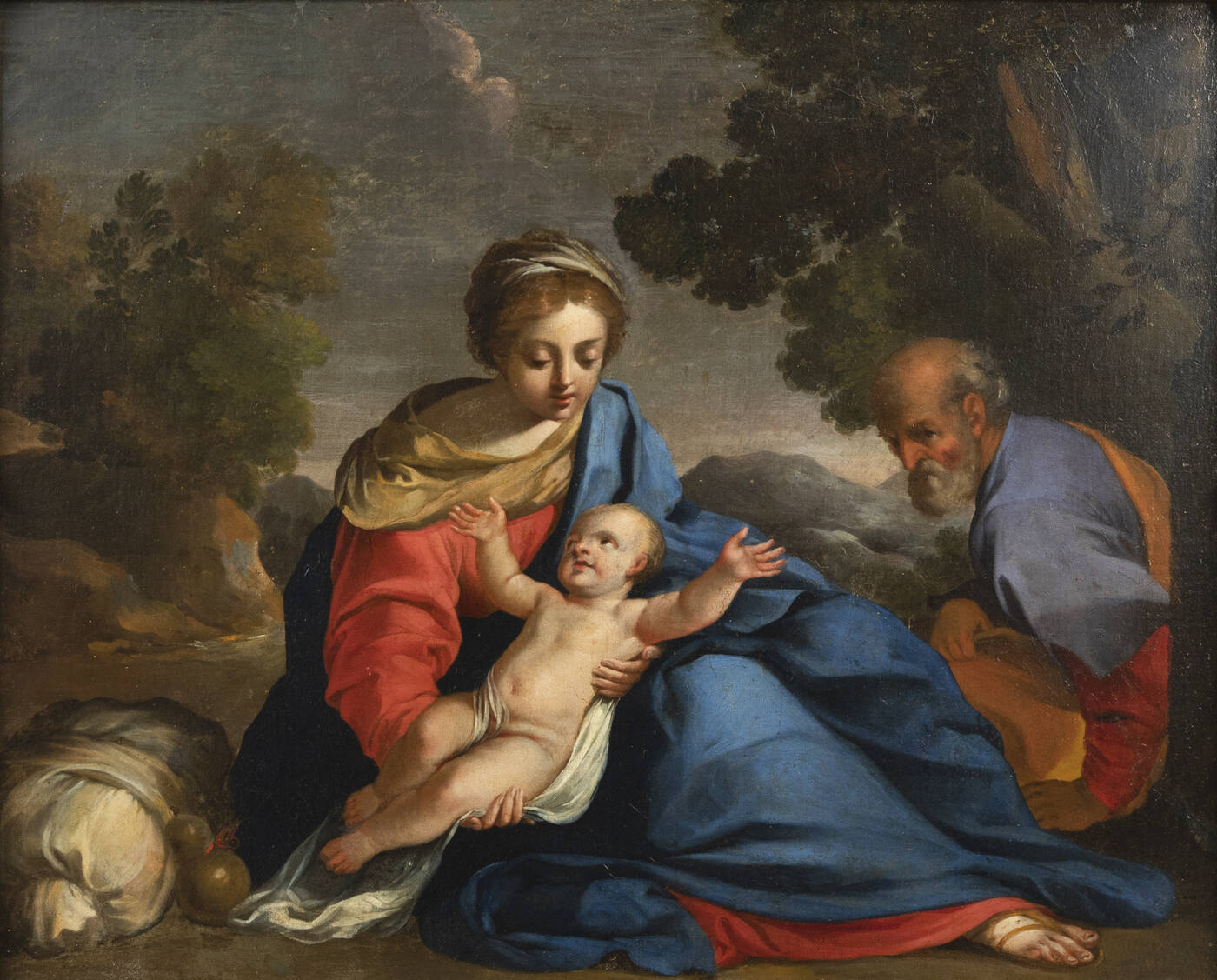 PITTORE ANONIMO - 'Sacra famiglia'