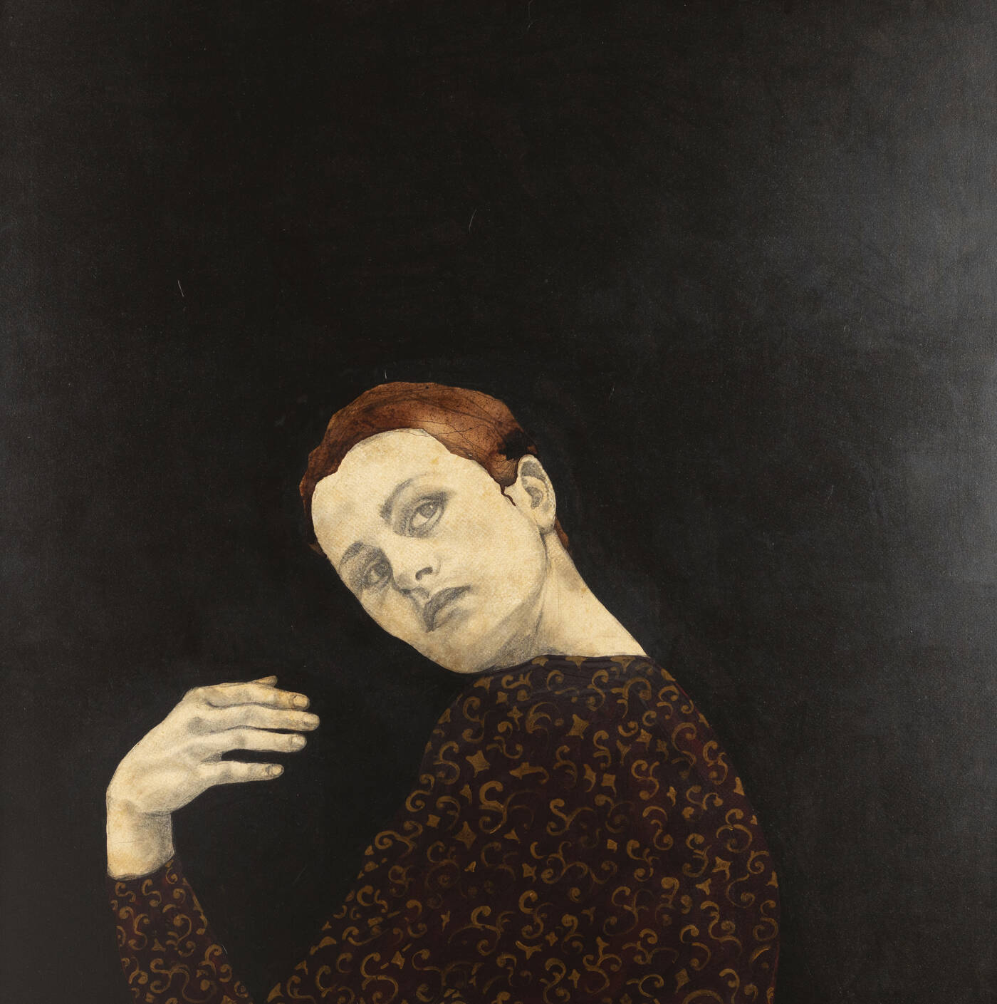 PITTORE ANONIMO - 'Ritratto di attrice' 1996
