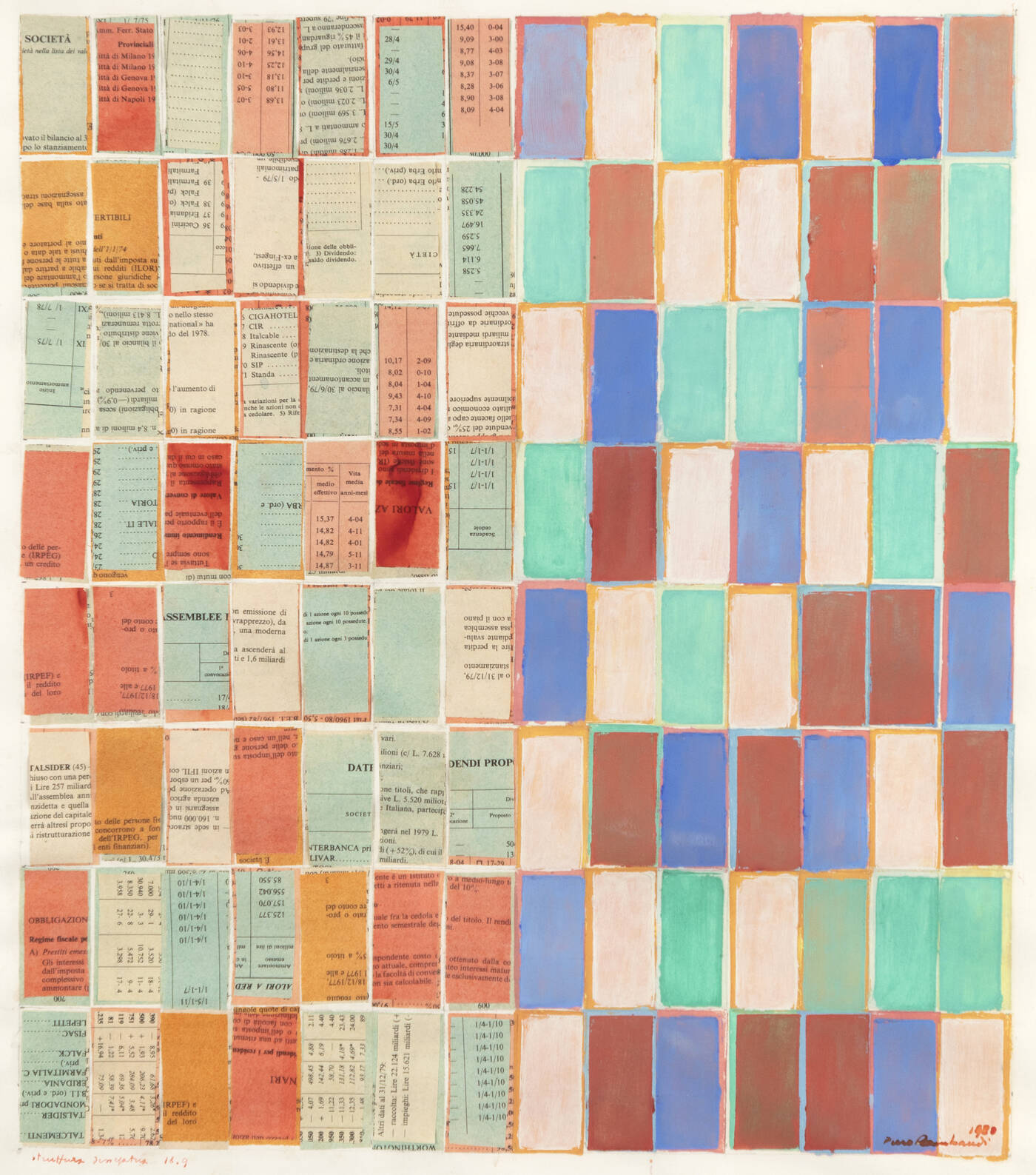 PIERO RAMBAUDI - 'Struttura ? 18.9' 1980