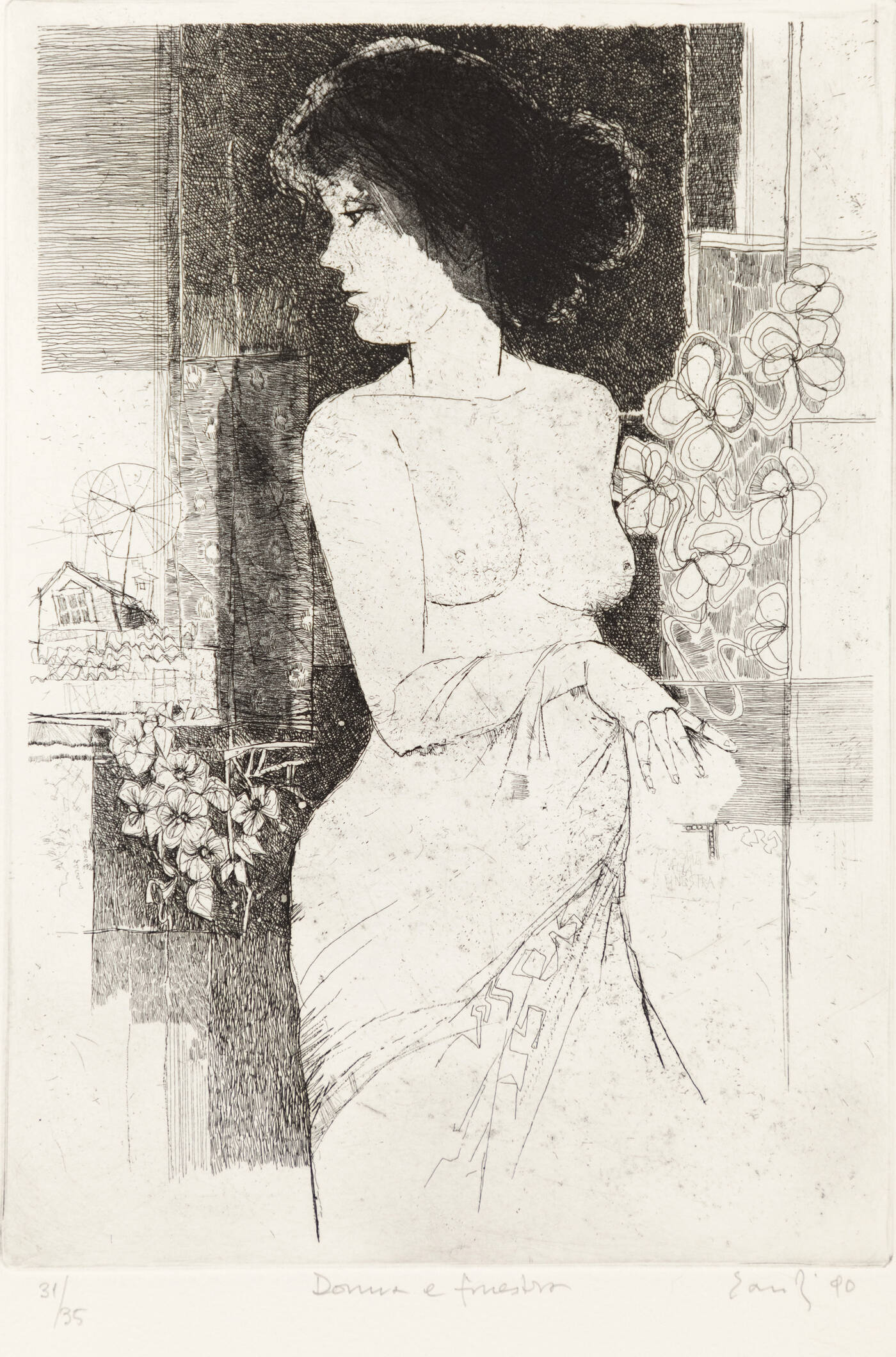 FERNANDO EANDI - 'Donna e finestra' 1990