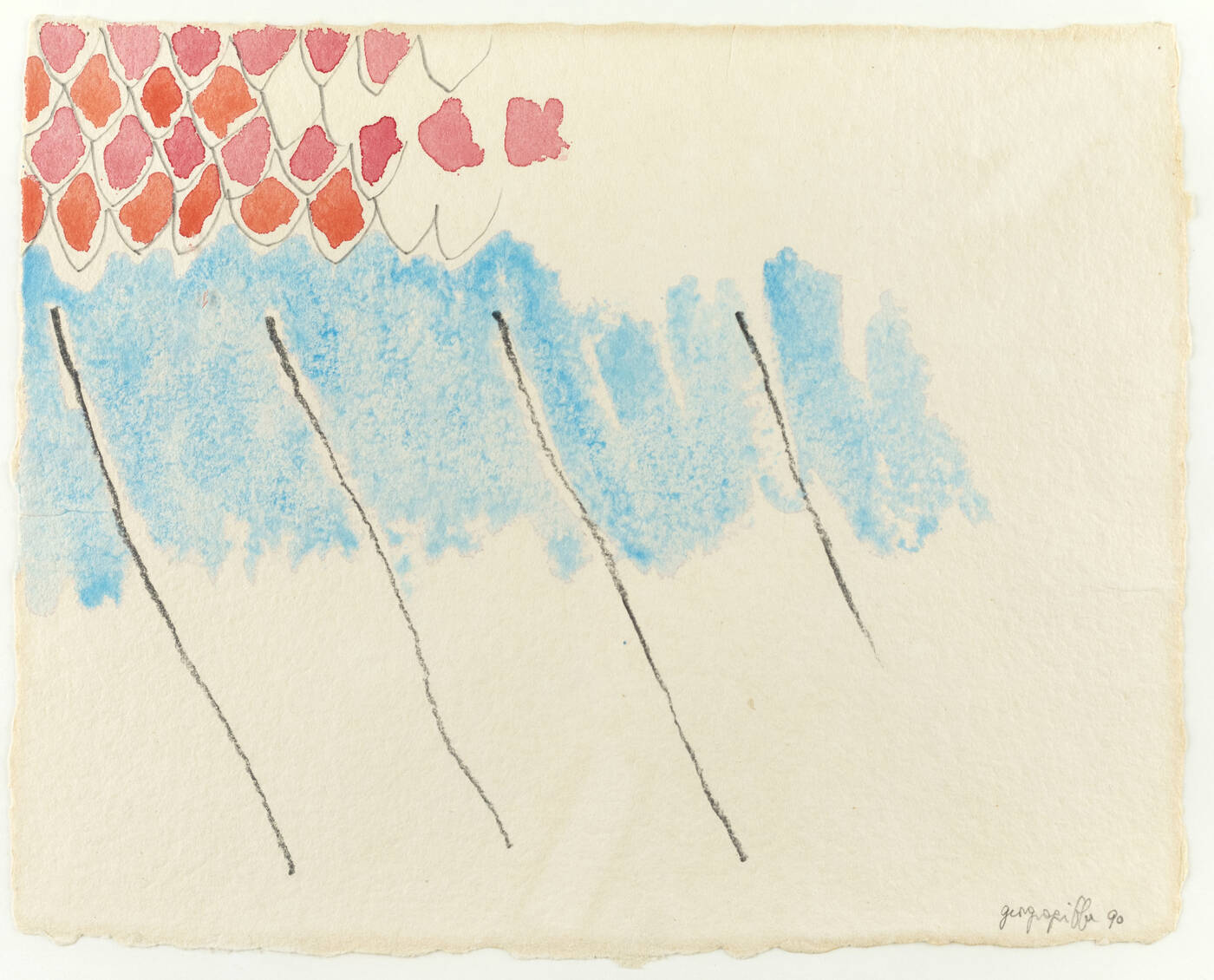 GIORGIO GRIFFA - 'Senza titolo' 1990