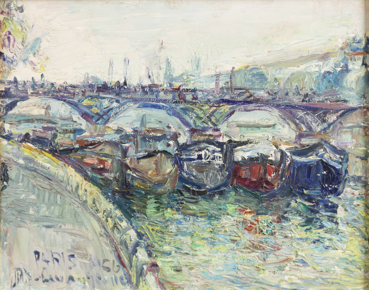 PIERO SOLAVAGGIONE - 'Paris. Pont des Arts' 1966