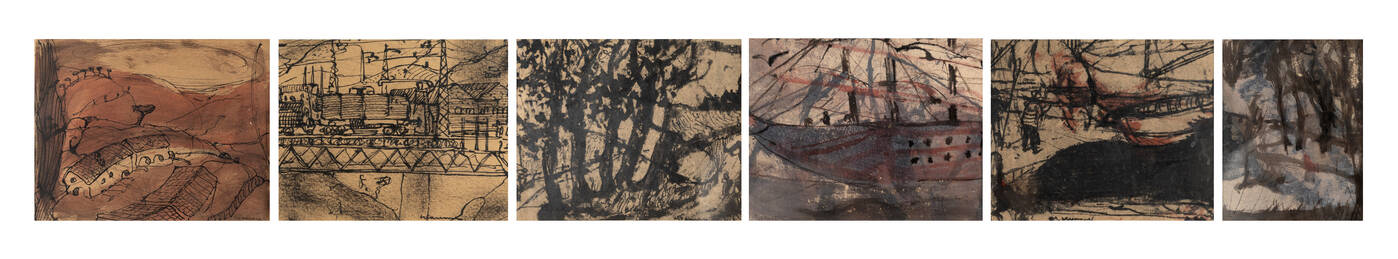 MARIO GIANSONE - Lotto di sei opere