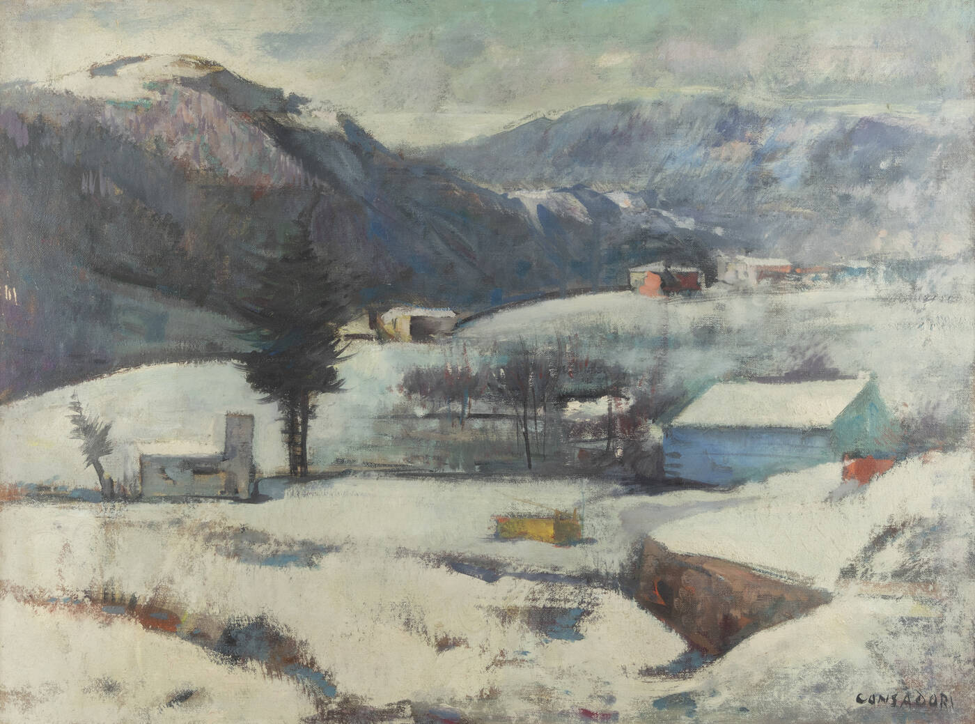 SILVIO CONSADORI - 'Neve a Bardonecchia' 1970
