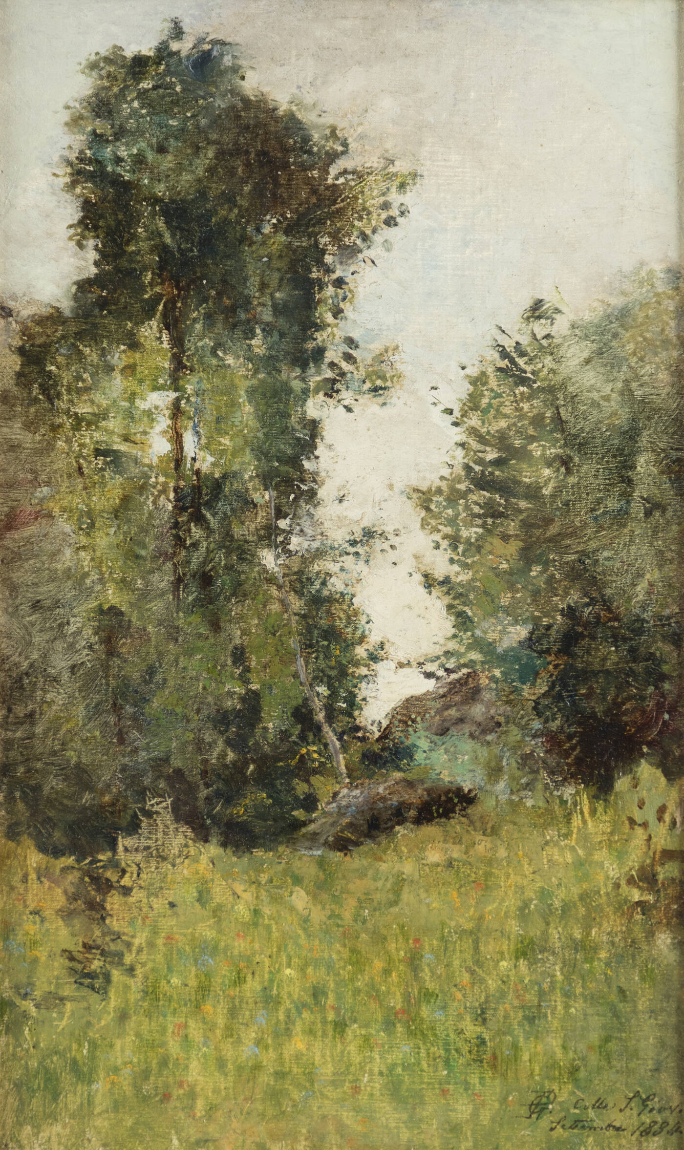 GIOVANNI PIUMATI - 'Settembre a Colle San Giovanni' Settembre 1884