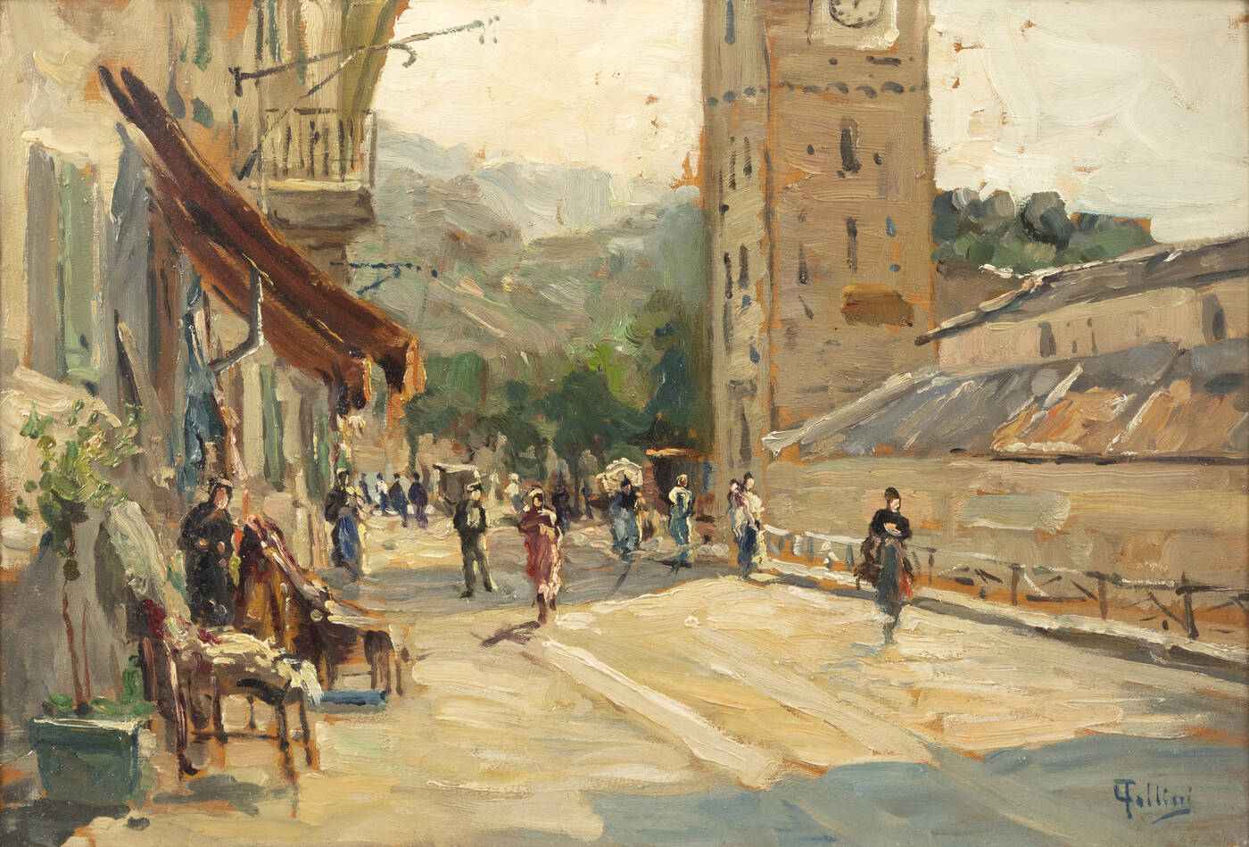 CARLO FOLLINI - 'Veduta di paese'