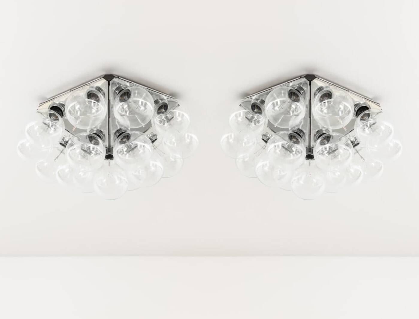 ACHILLE CASTIGLIONI - Coppia di plafoniere mod. Taraxacum 88