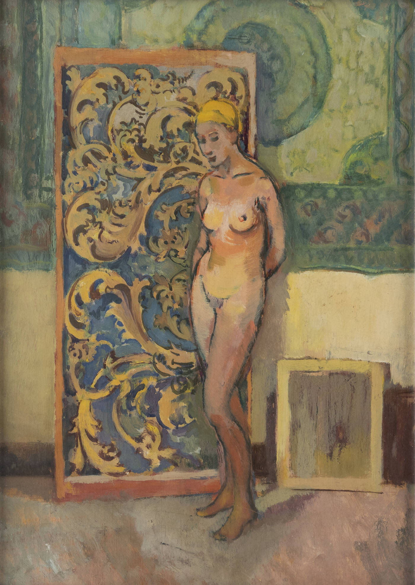 ITALO CREMONA - Lotto fronte e retro:  <br>'Nudo in un interno', 1940 ca. / 'Cacciatore', 1950