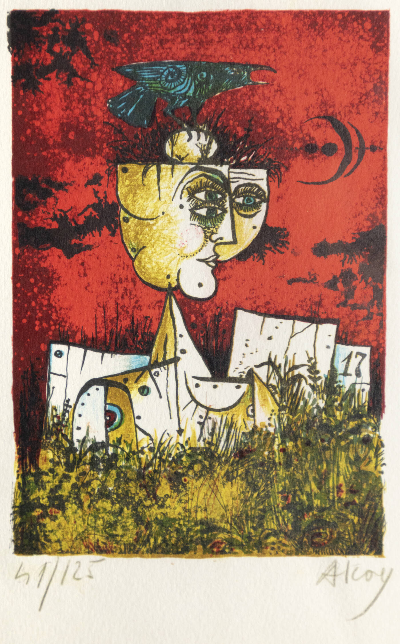 EDUARDO ALCOY - 'Figura con corvo' 