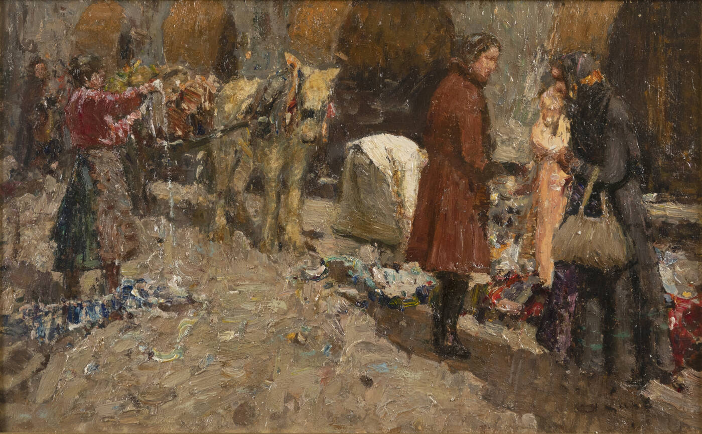 ALESSANDRO LUPO - 'Mercato di Courgnè' anni '20-'30