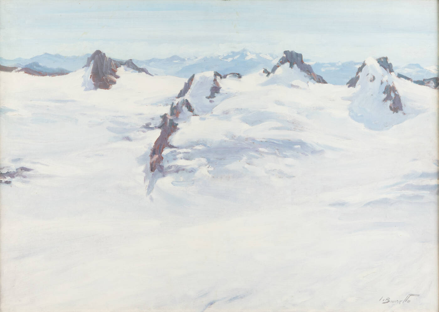SILVIO BRUNETTO - 'Catena del Monte Bianco' 1980