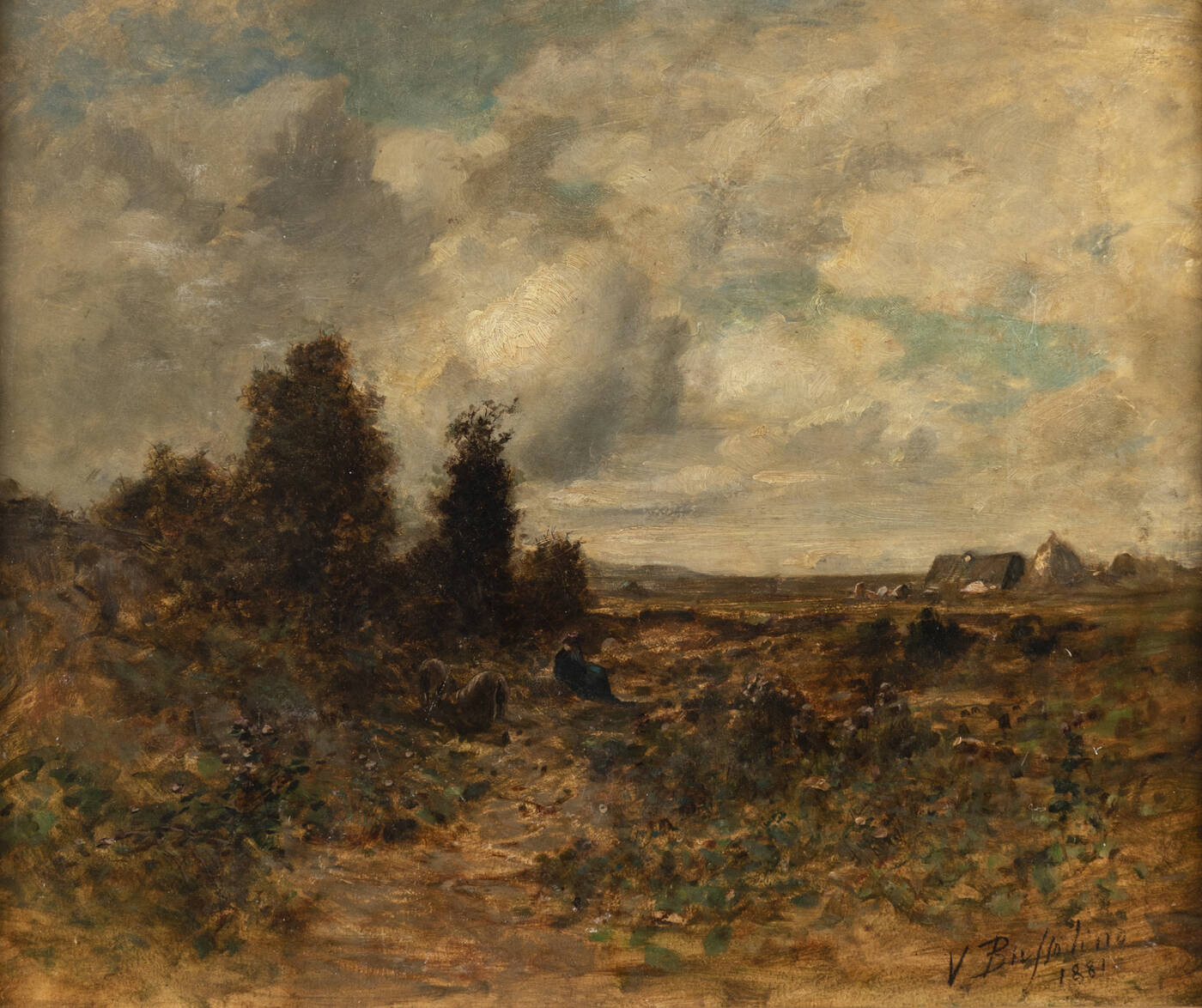 VITTORIO BUSSOLINO - 'Paesaggio' 1881