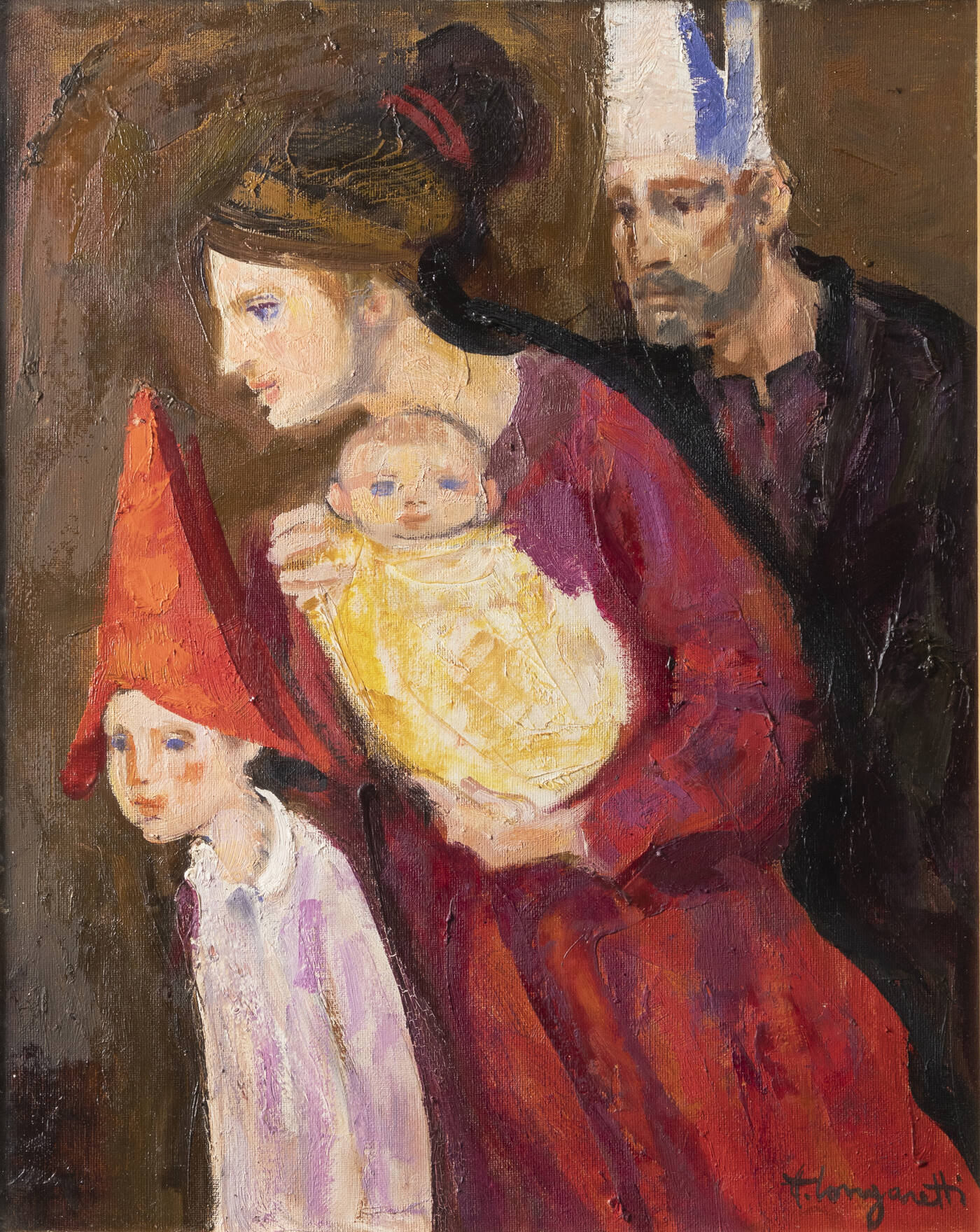 TRENTO LONGARETTI - 'Famiglia di girovaghi' metà anni '80