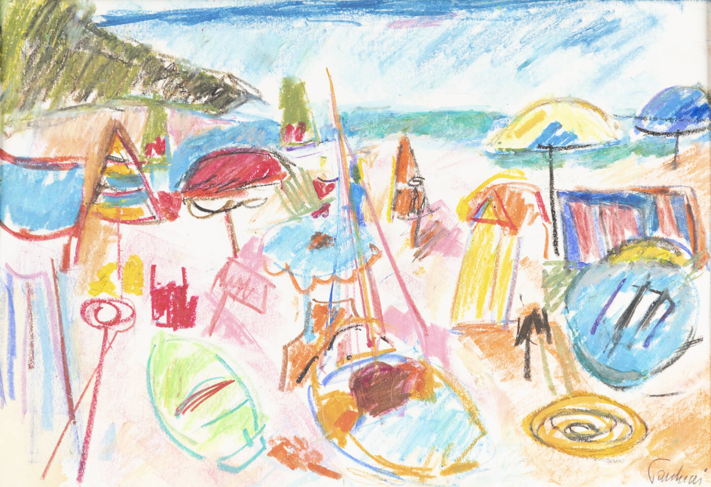 ENRICO PAULUCCI - 'Ombrelloni' 1970