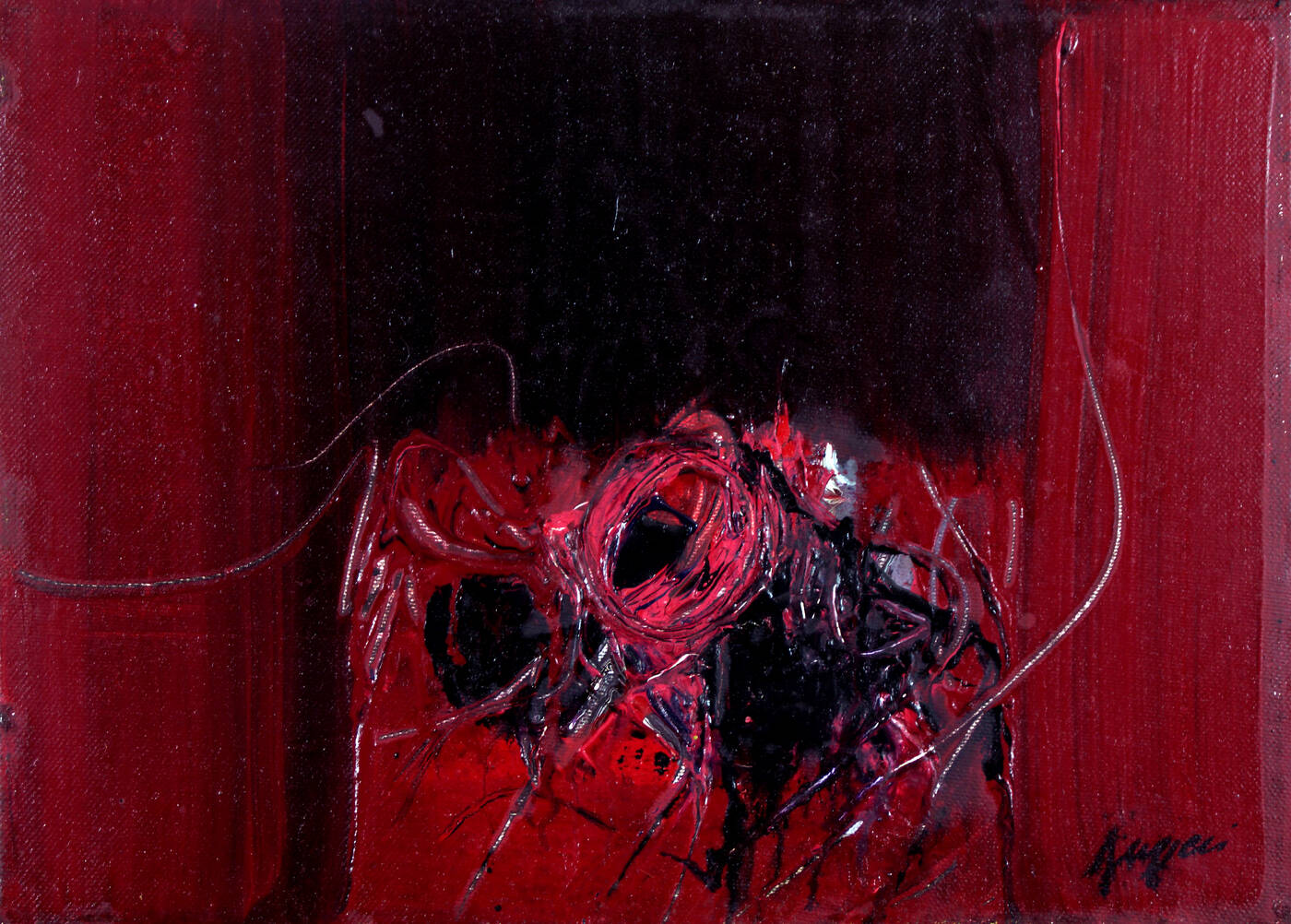 PIERO RUGGERI - 'Natura morta rossa' 1960