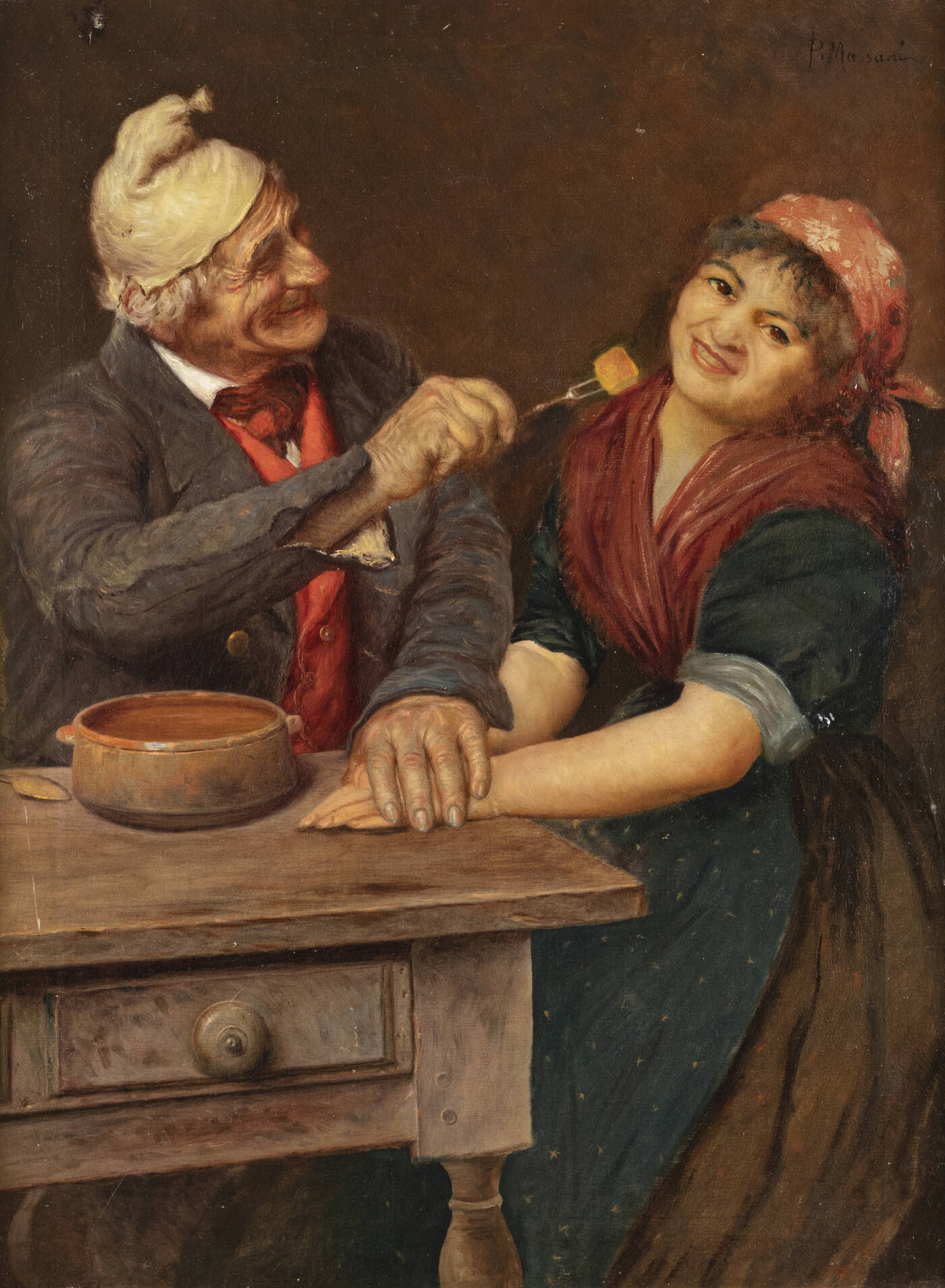 POMPEO MASSANI - 'Scena d'osteria'