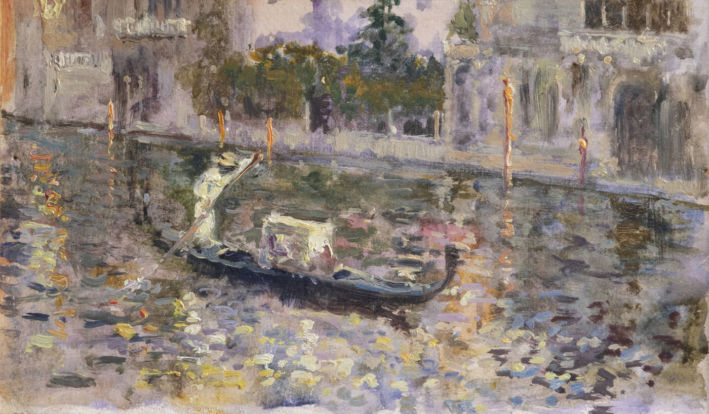 PITTORE ANONIMO - 'Gondoliere' XIX secolo