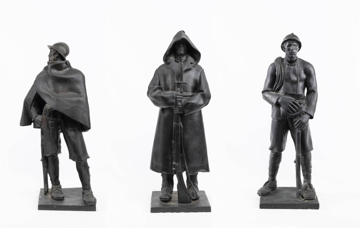 EUGENIO BARONI - a- 'Bersagliere'<br>b- 'Vedetta veterana'<br>c- 'Fante contadino'<br>1935