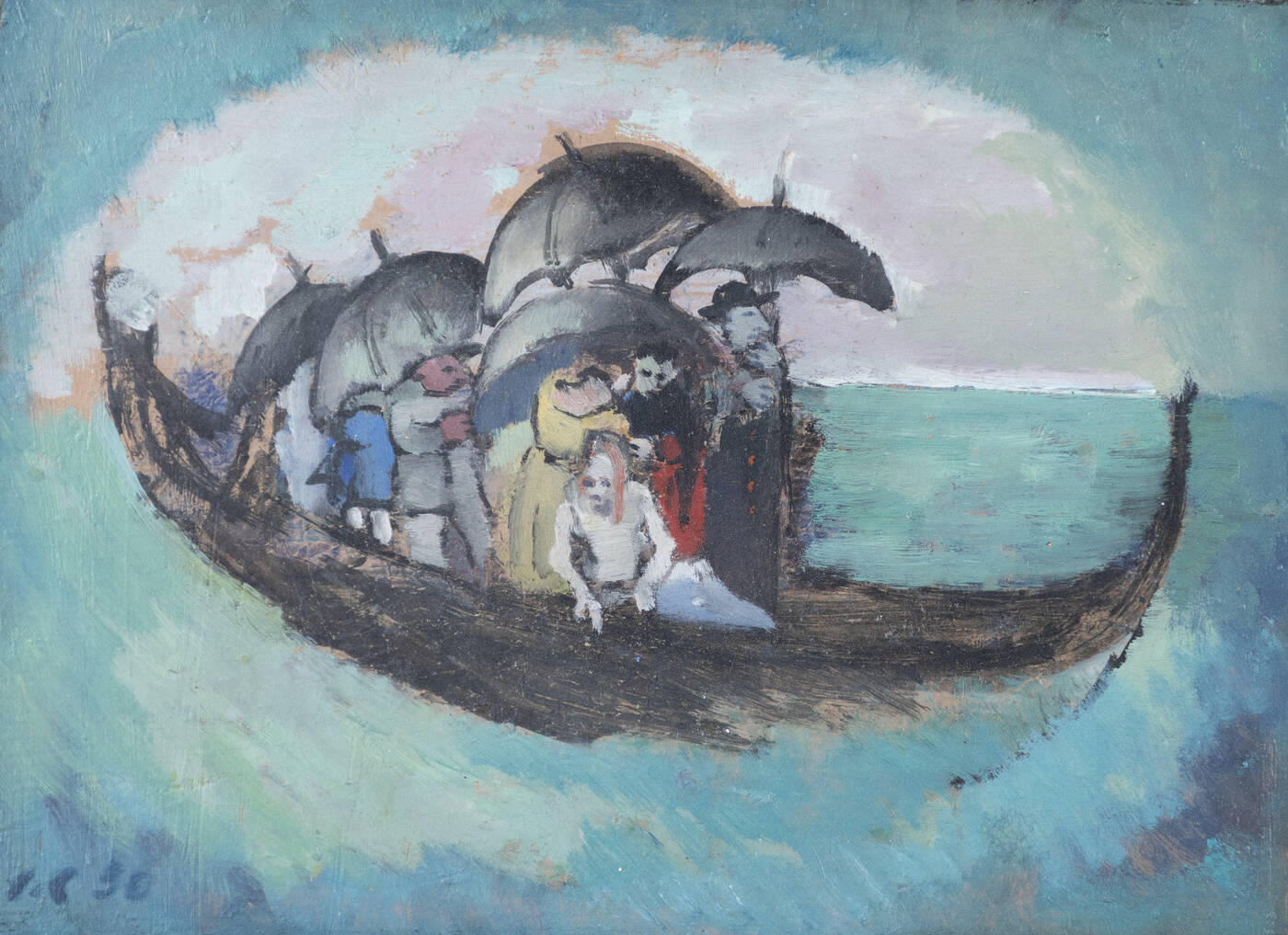 ITALO CREMONA - 'Studio per la gondola' 1950