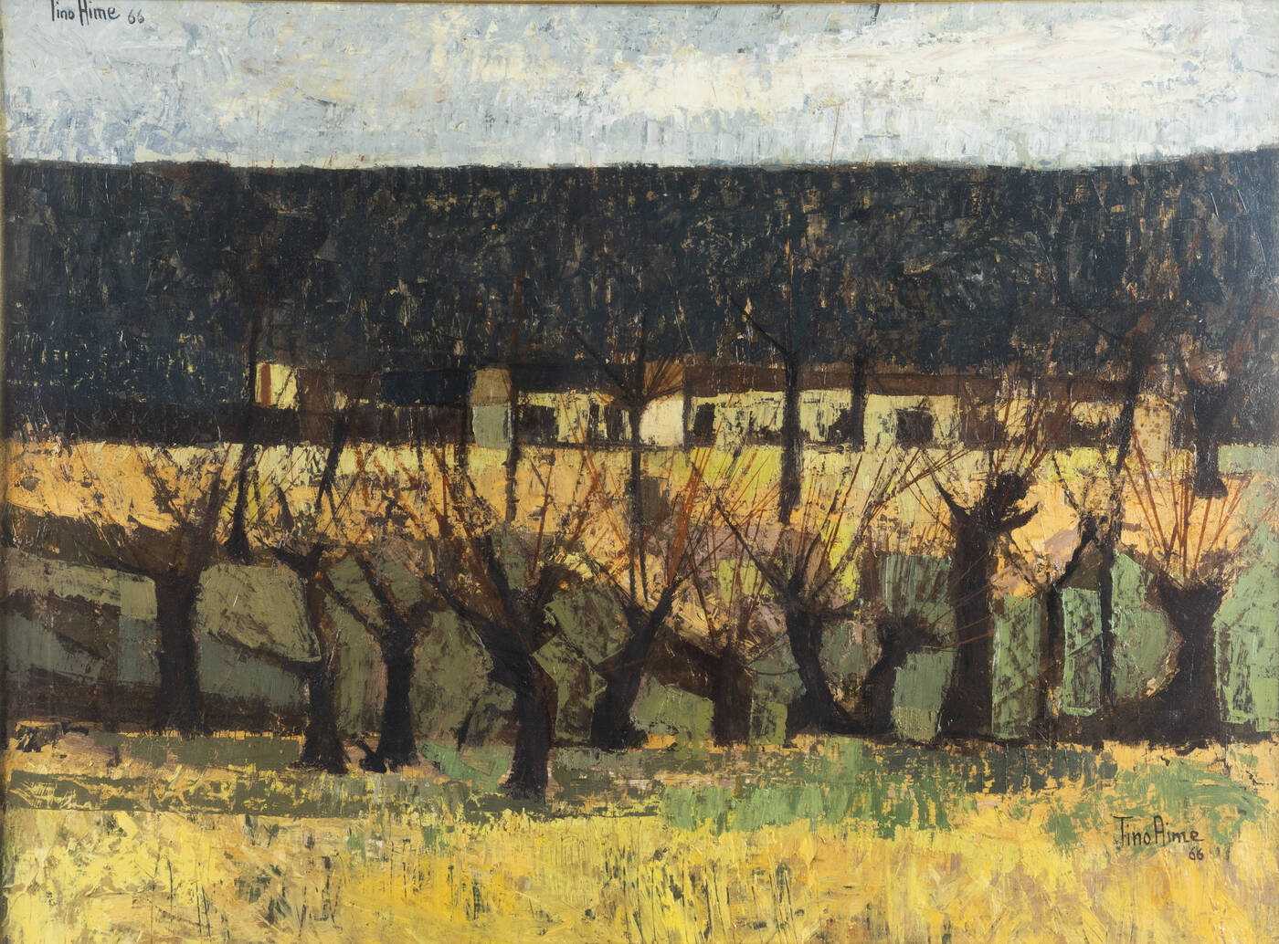 TINO AIME - 'Paesaggi con case ed alberi' 1966