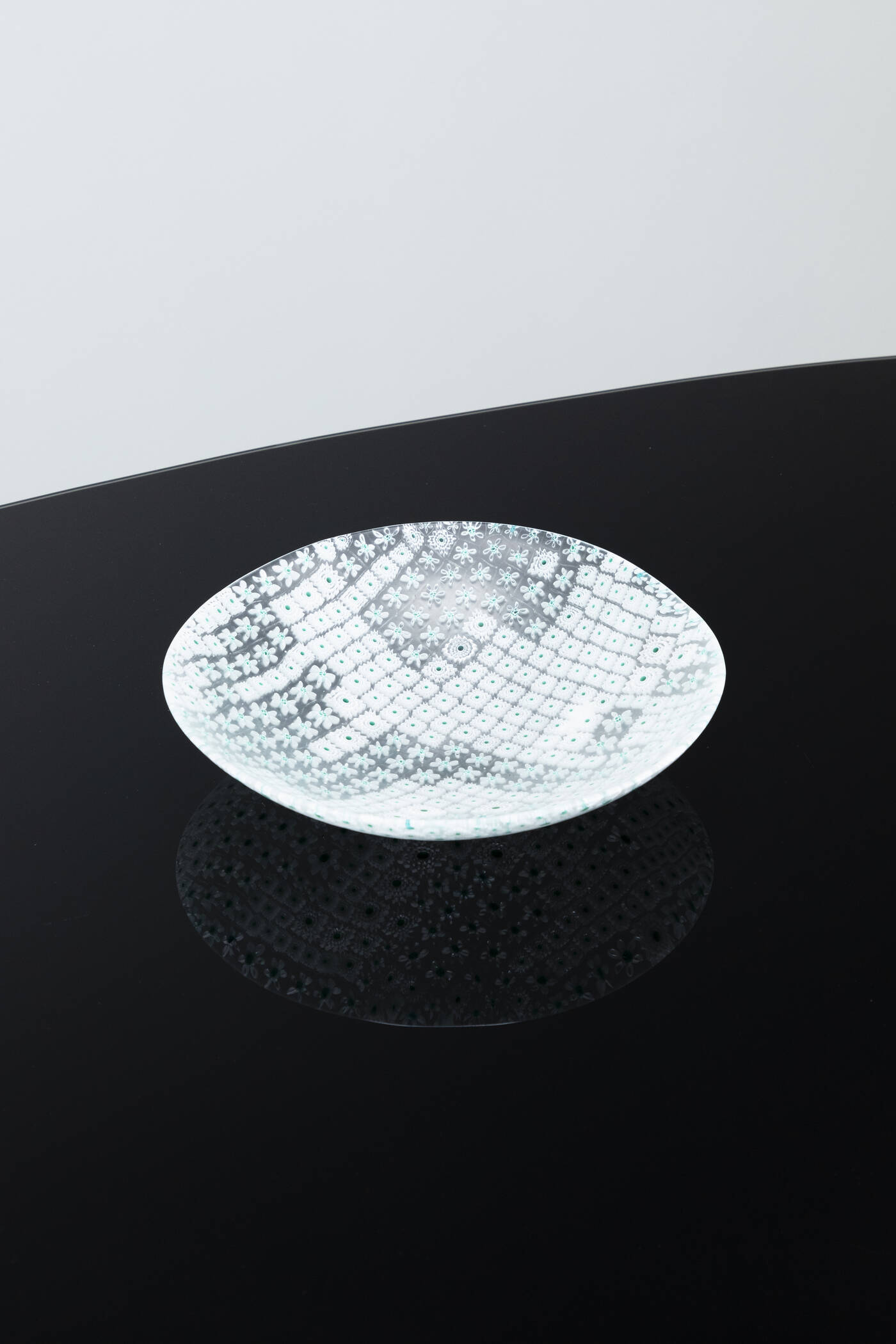 ALFREDO BARBINI - Piatto mod. Fiori azzurri