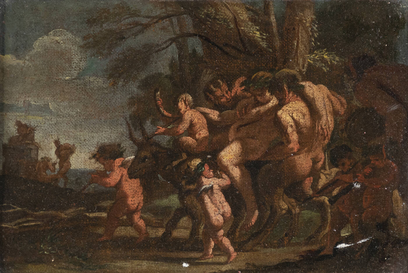 PITTORE ANONIMO - 'Sileno ebbro' XVII secolo