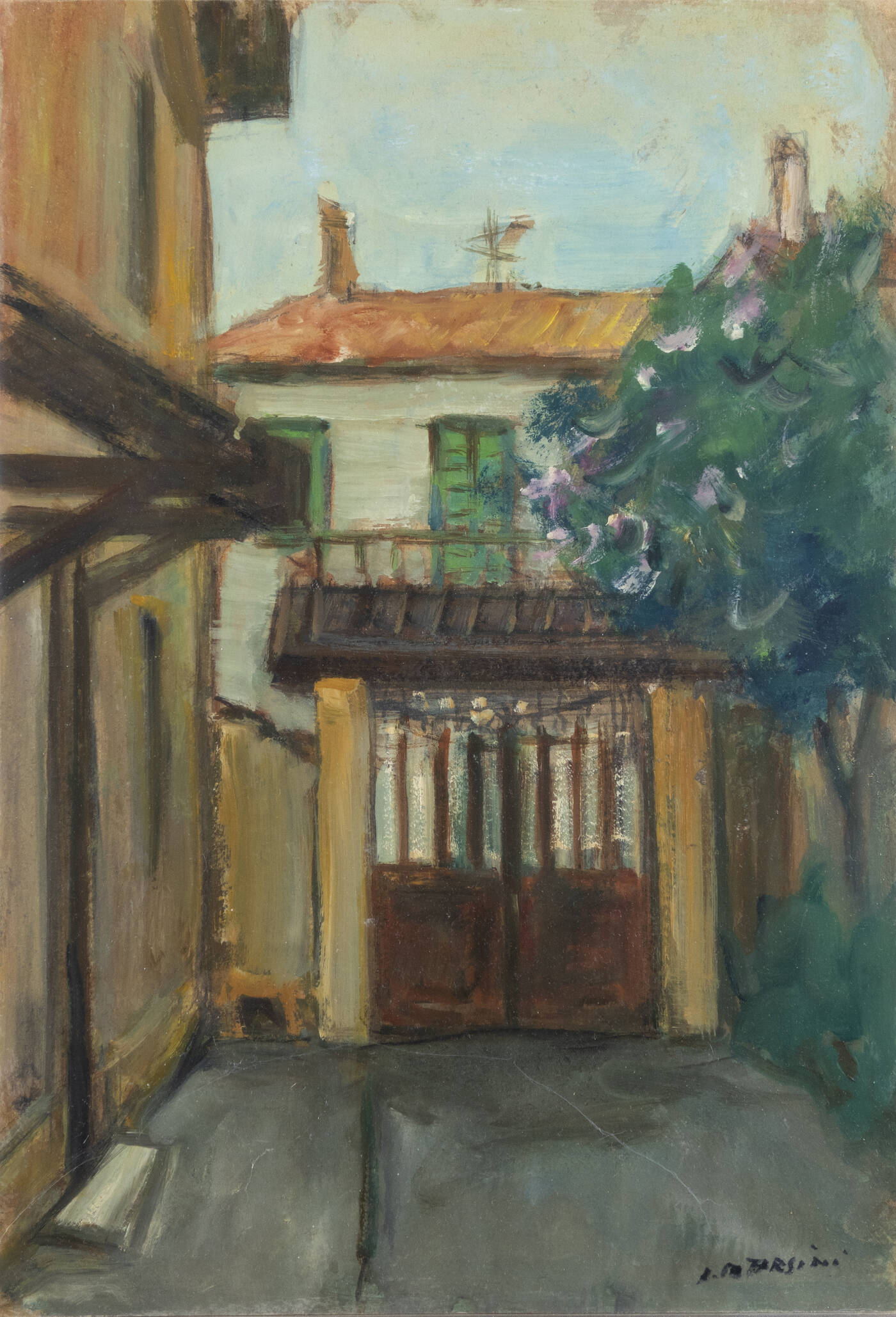 ALFREDO CATARSINI - 'Ingresso della casa del pittore' 1970