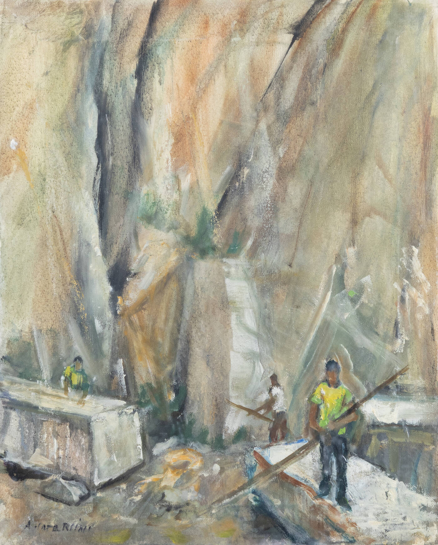 ALFREDO CATARSINI - 'Composizione con personaggi' 1962