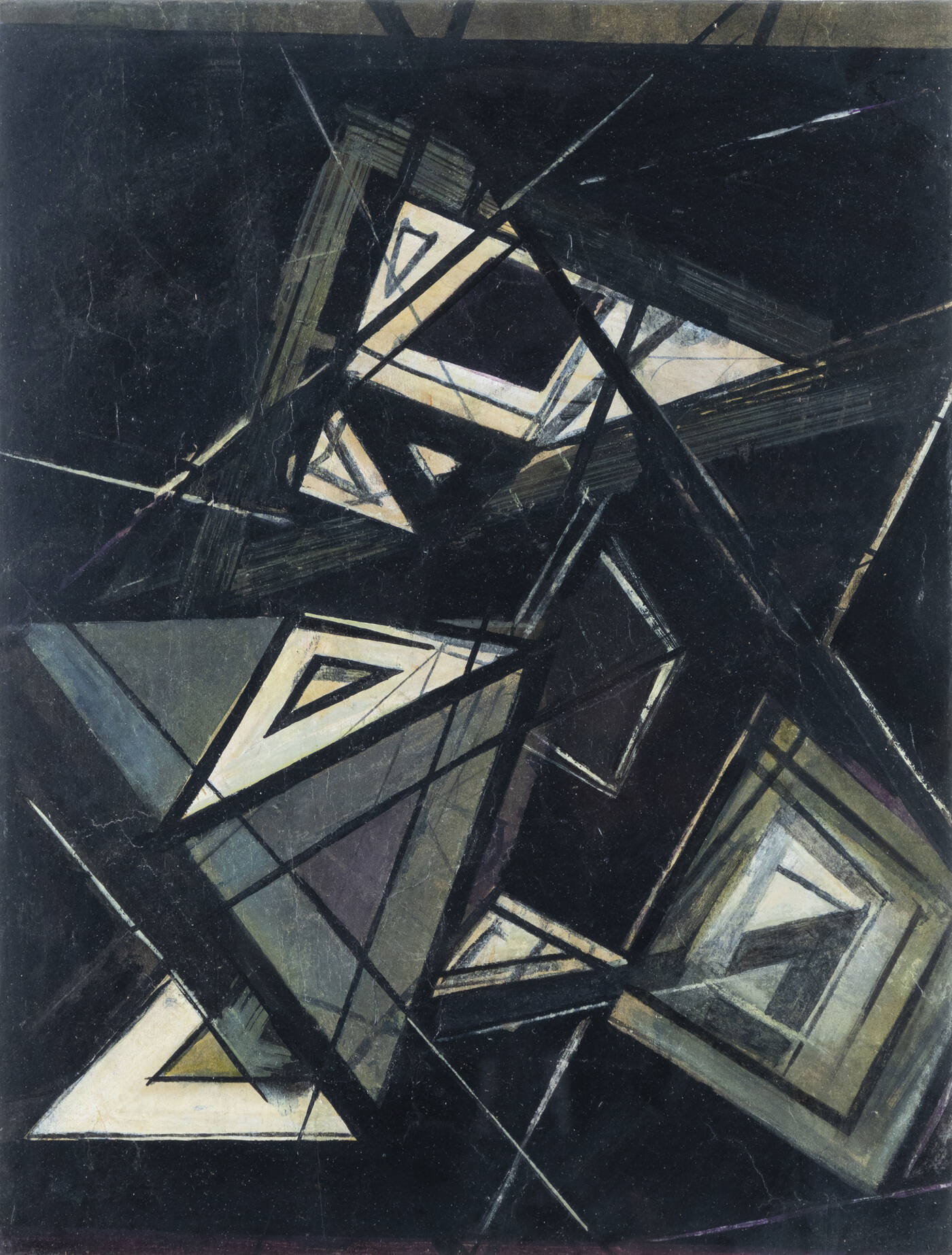 LUIGI SPAZZAPAN - 'Geometrie in libertà (Composizione geometrica)' 2^ versione, anni '40/'50