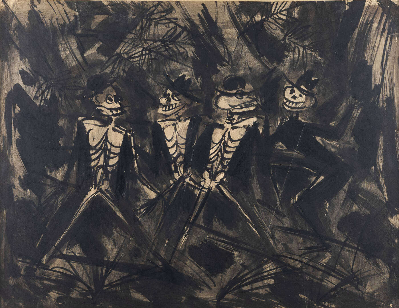 LUIGI SPAZZAPAN - 'Grottesco' o 'Danza macabra' anni '40