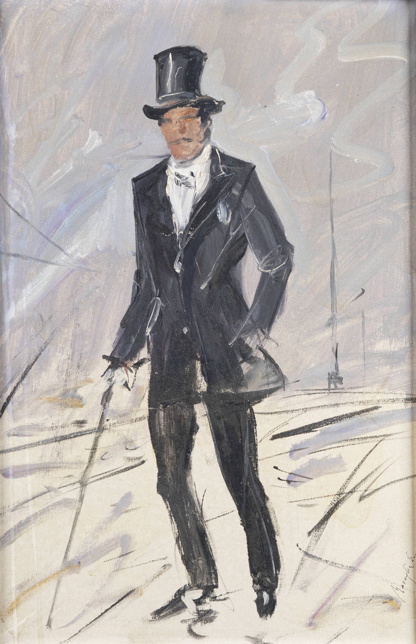 EDMONDO MANEGLIA - 'Uomo con cilindro'